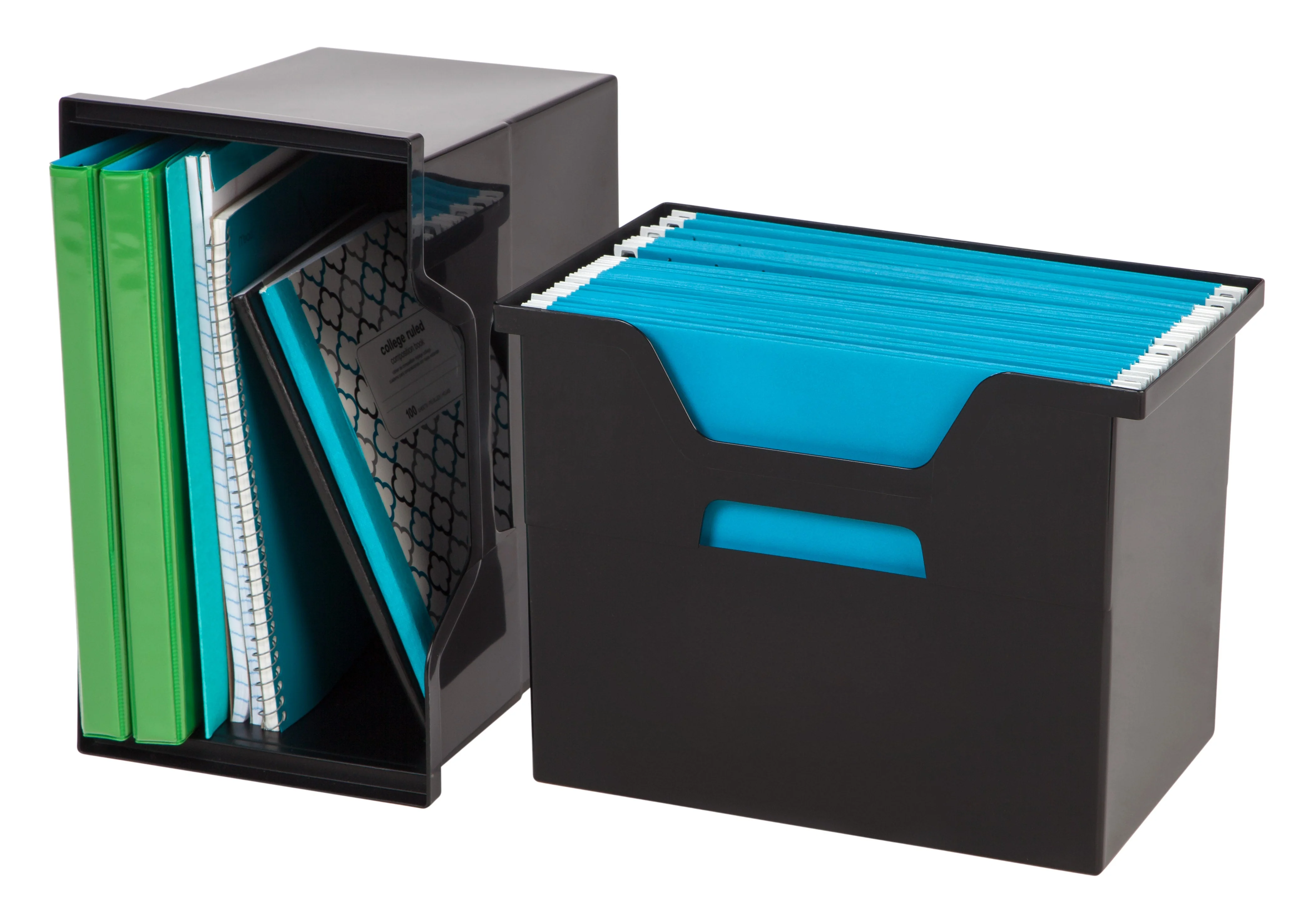 Open Storage Basket, File Organizer, Large, Matte Black, 4 Pack - Image 7