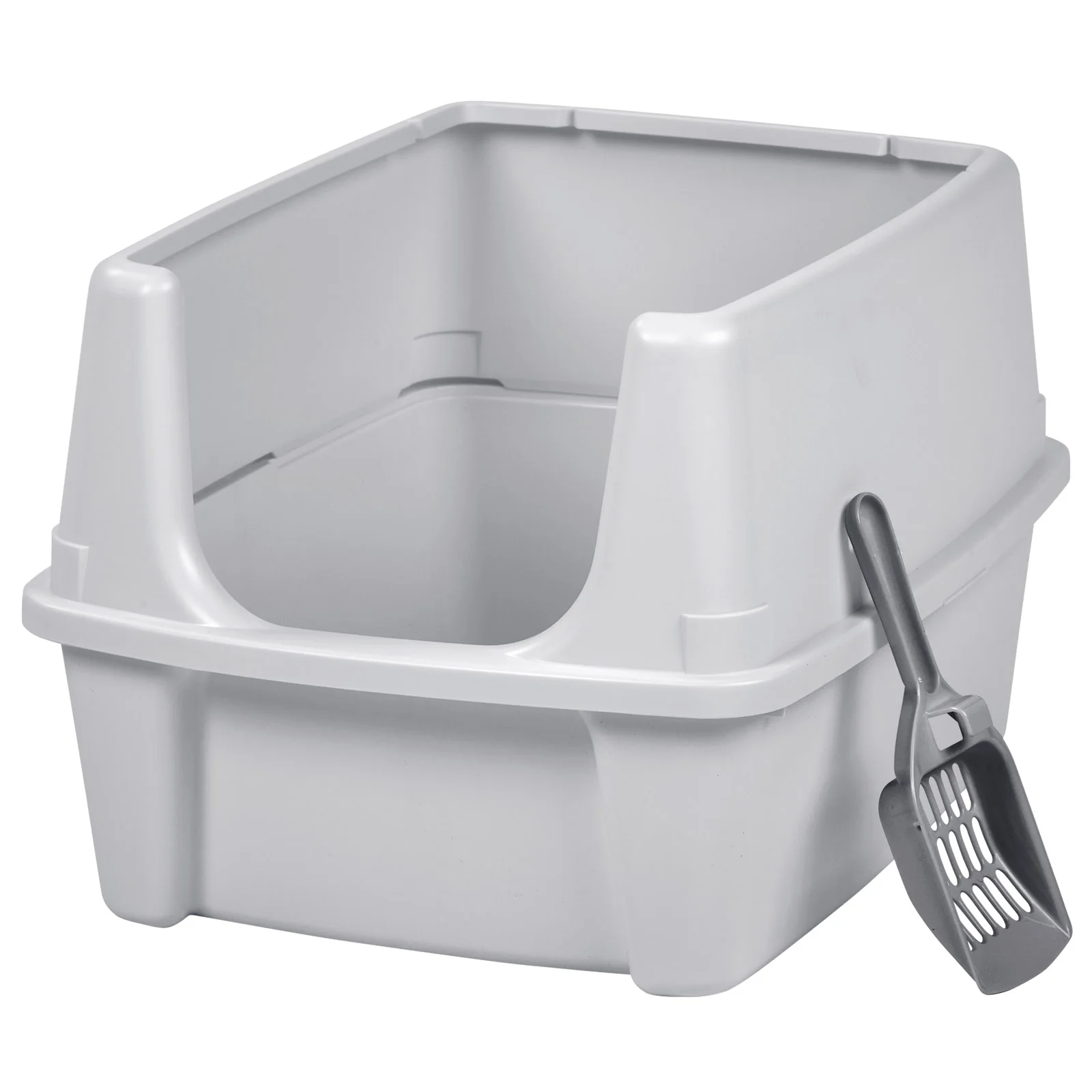 Open-Top Cat Litter Box with Shield and Scoop - Image 10