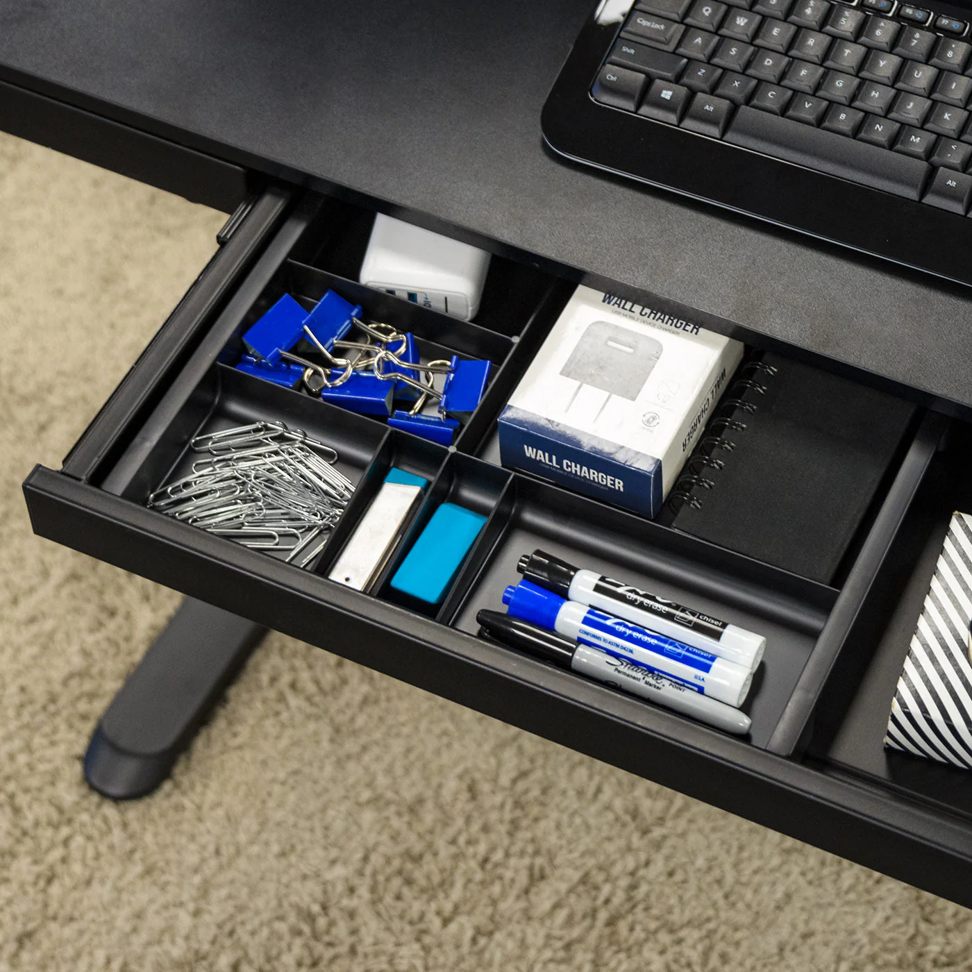 Organizer Tray, 8 Pack, Black - Image 3