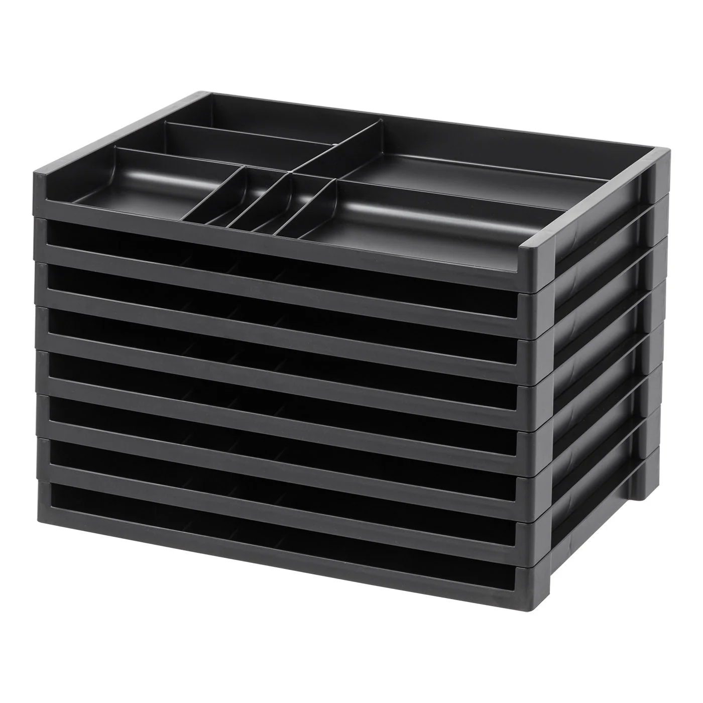 Organizer Tray, 8 Pack, Black - Image 4