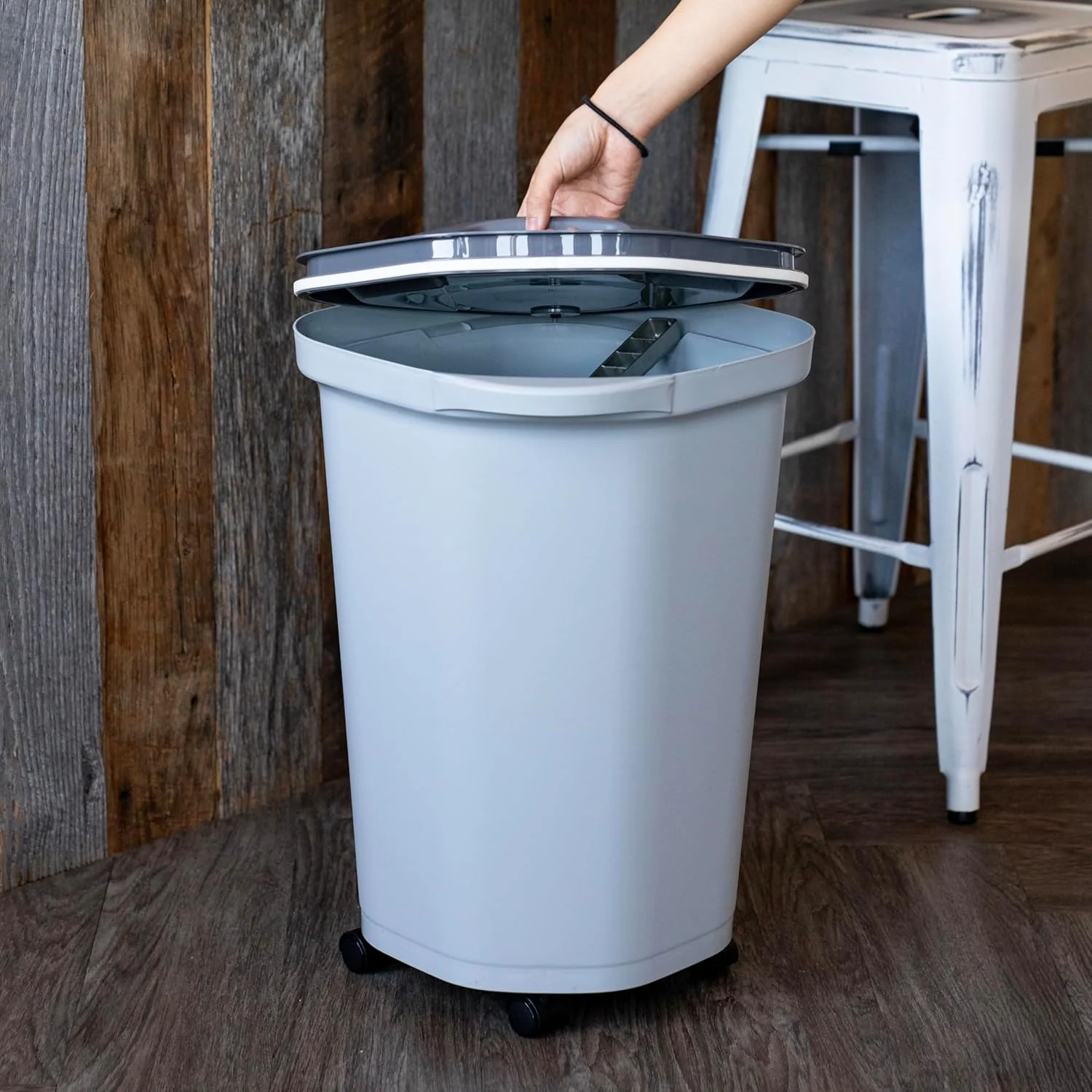 Pet Food Storage Container 25 lbs, Premium 60% Improved Airtight Seal with Air Valve, 2 Cup Scoop, Removable Wheels, Easy to Open - Image 7