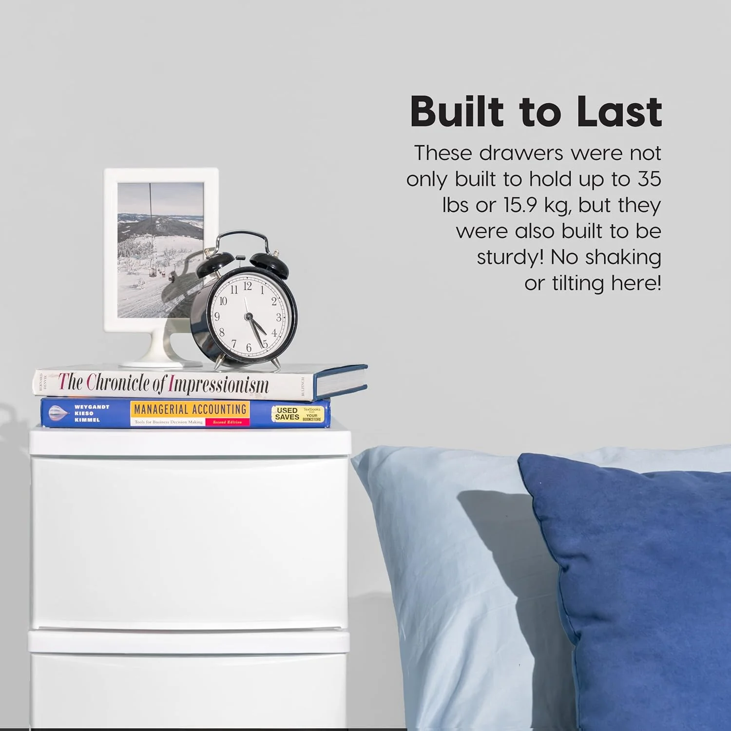 Plastic Drawer Storage Organizer, 4-Drawers, White - Image 8