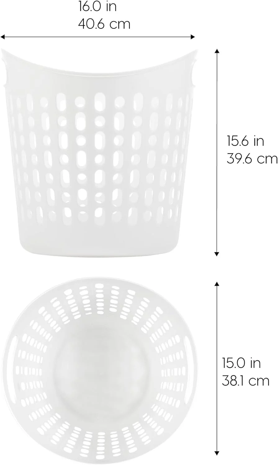 Plastic Laundry Basket, 27L - 3 Pack - Image 3