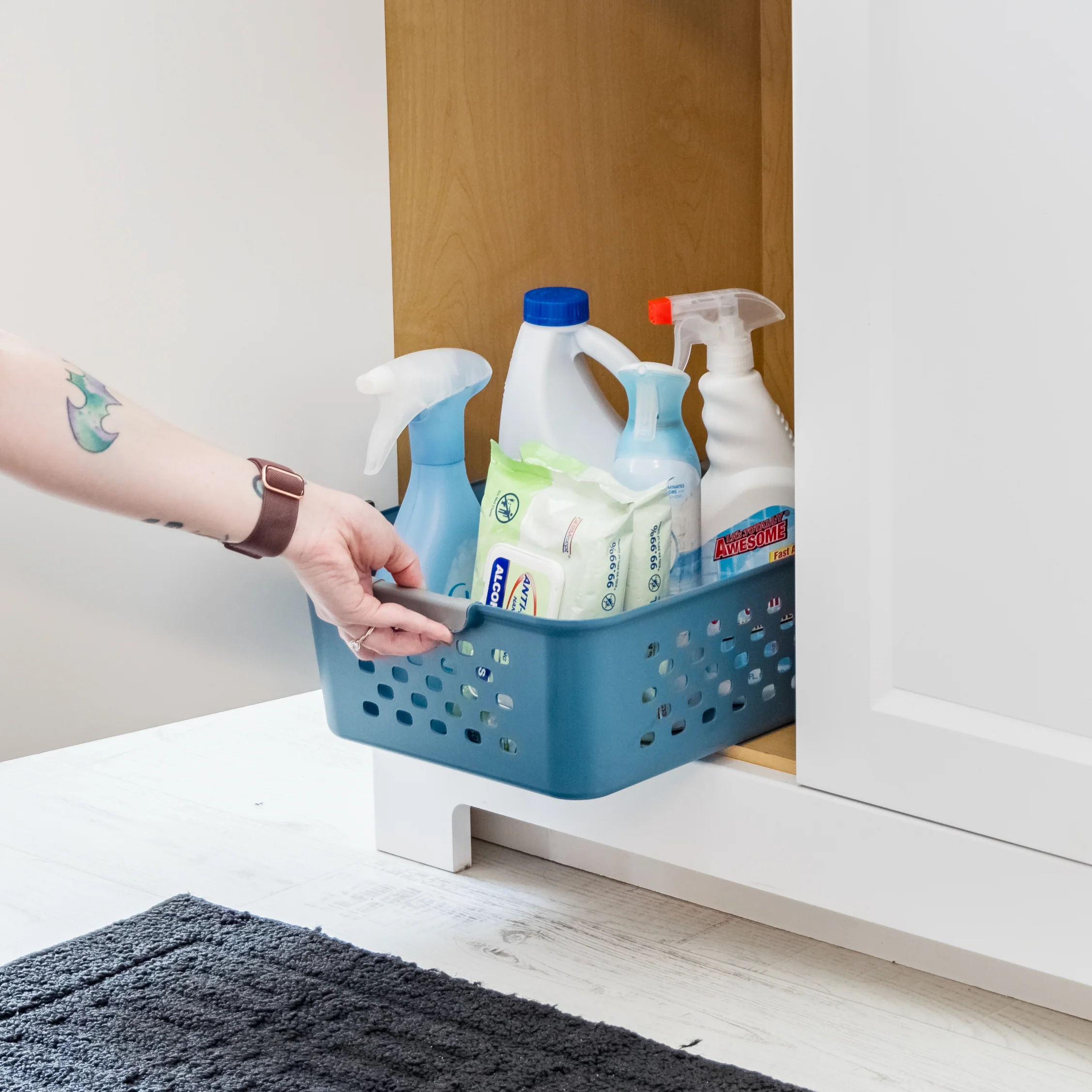 Plastic Storage Basket, 6-Pack, Medium, Shelf Basket Storage Organizer - Image 4