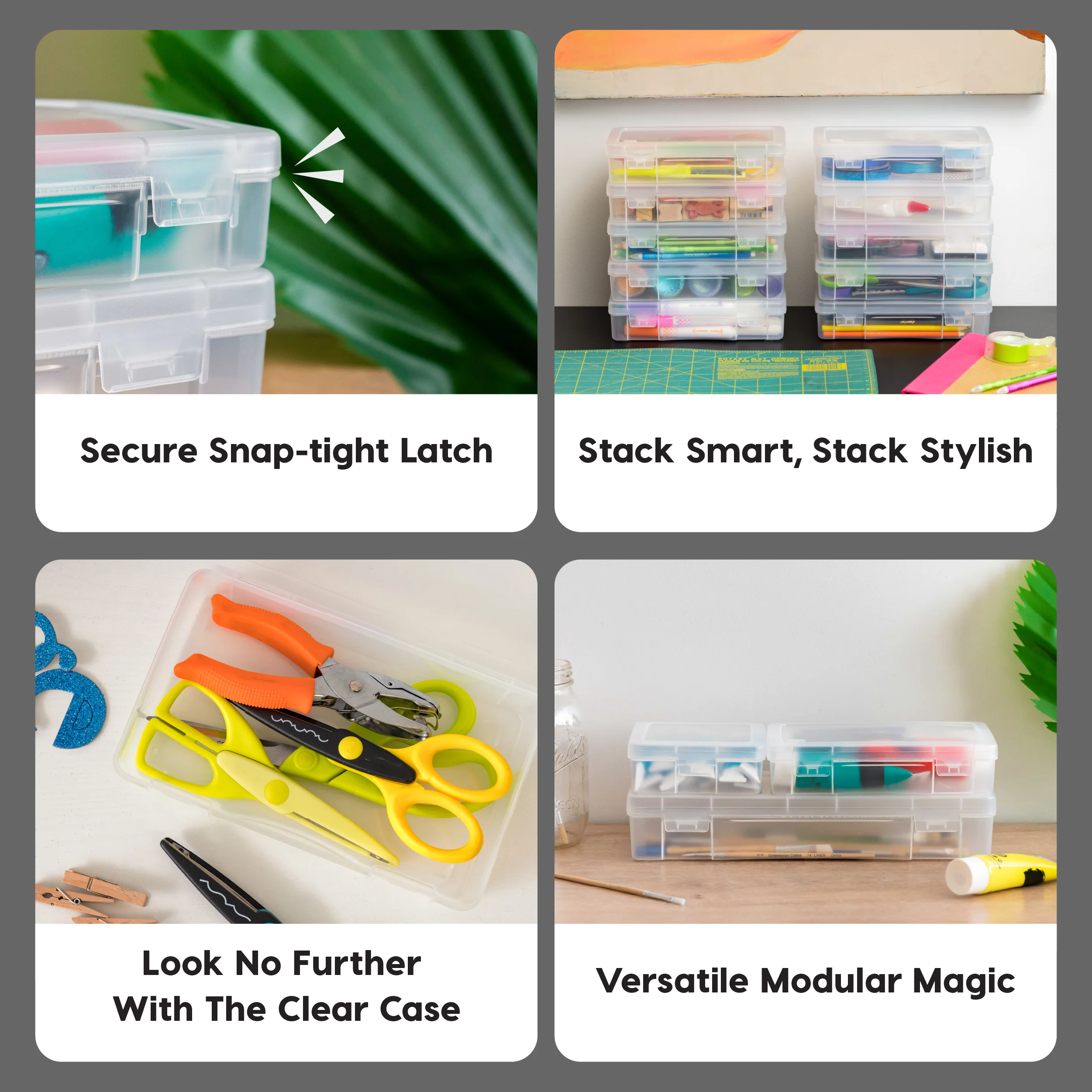 Plastic Storage Containers with Latching Lid 10 Pack - Image 3