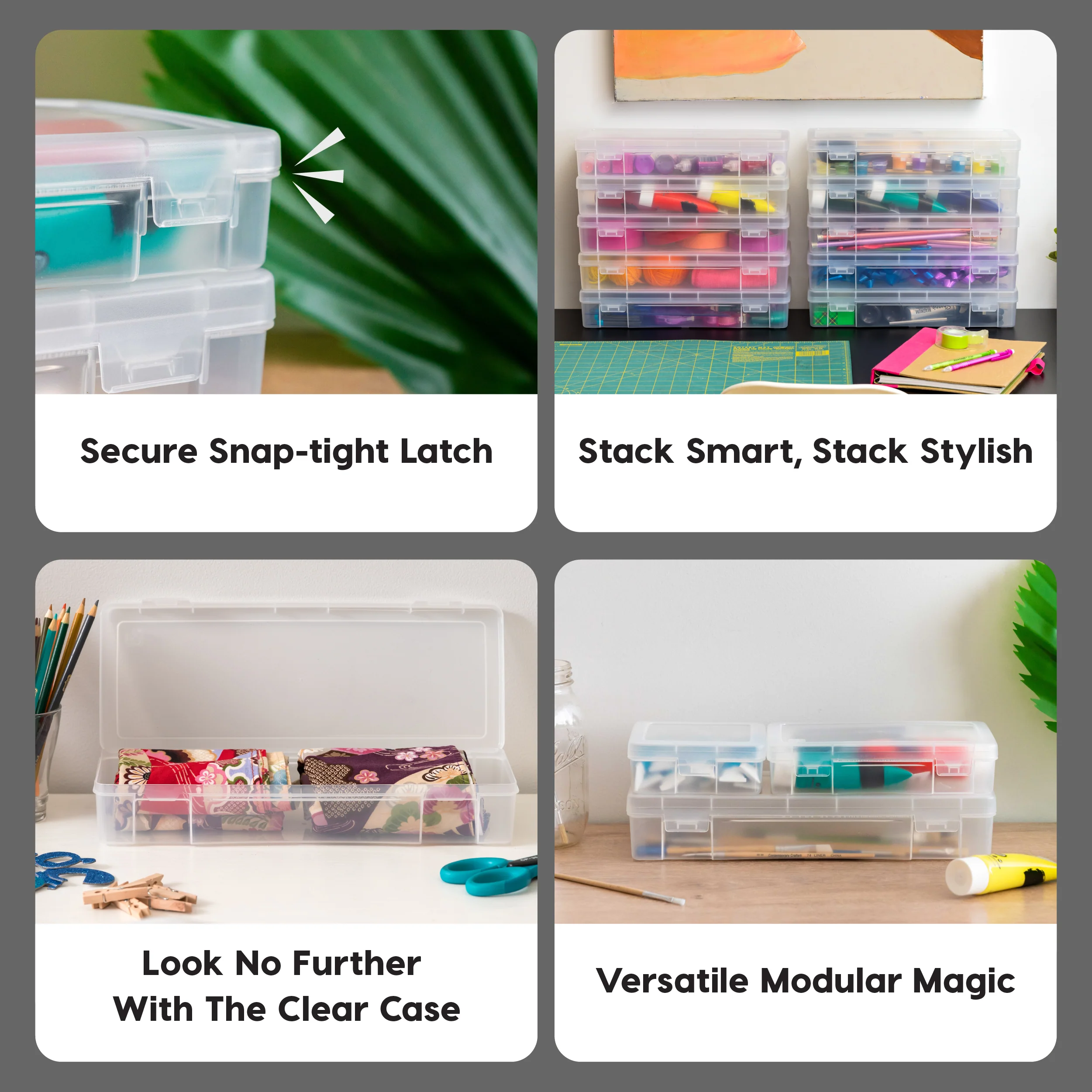 Plastic Storage Containers with Latching Lid Large 10 Pack - Image 3