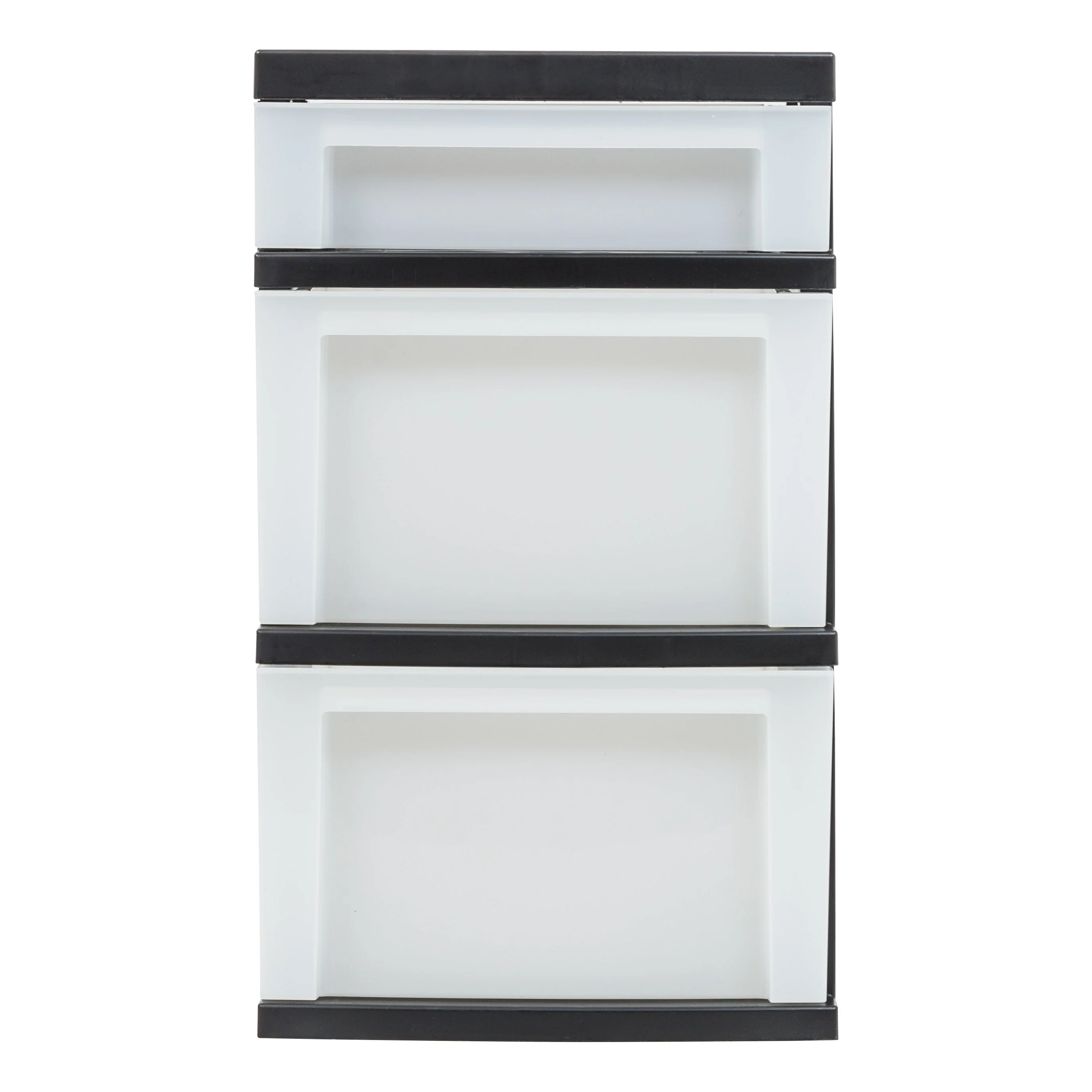 Plastic Storage, Organizer 3 Drawer Cart, Black/Pearl - Image 4