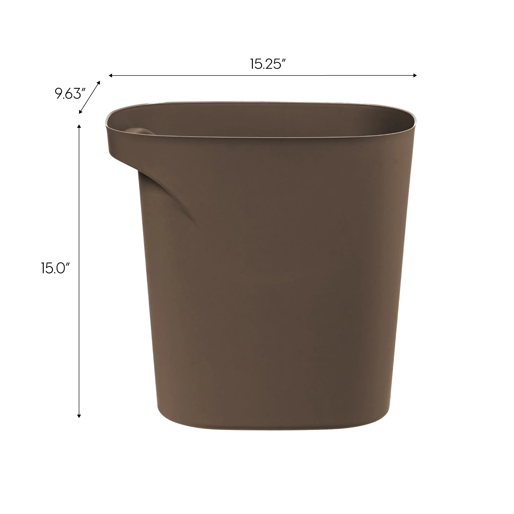 Plastic Trash-Can Wastebasket for Bathroom-Kitchen-Bedroom, 6 Gallon, 3PC - Image 4