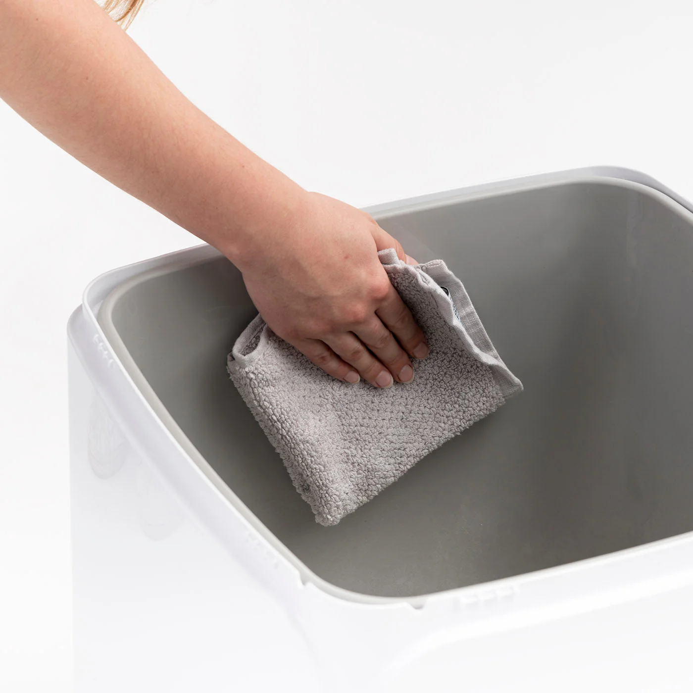 Premium Top Entry Cat Litter Box PRCL-SQ, White - Image 7