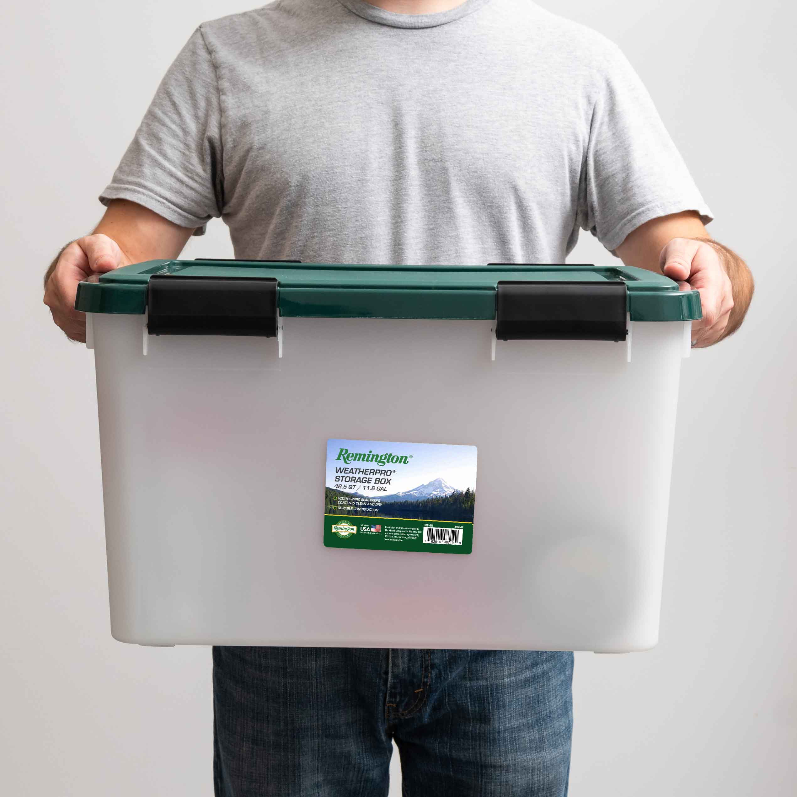 Remington Weathertight Heavy Duty Storage Tote 46.5Qt 4pk - Image 4