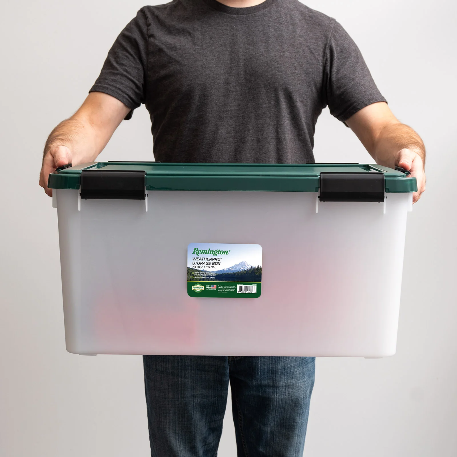 Remington Weathertight Heavy Duty Storage Tote 62.5Qt 4pk - Image 4