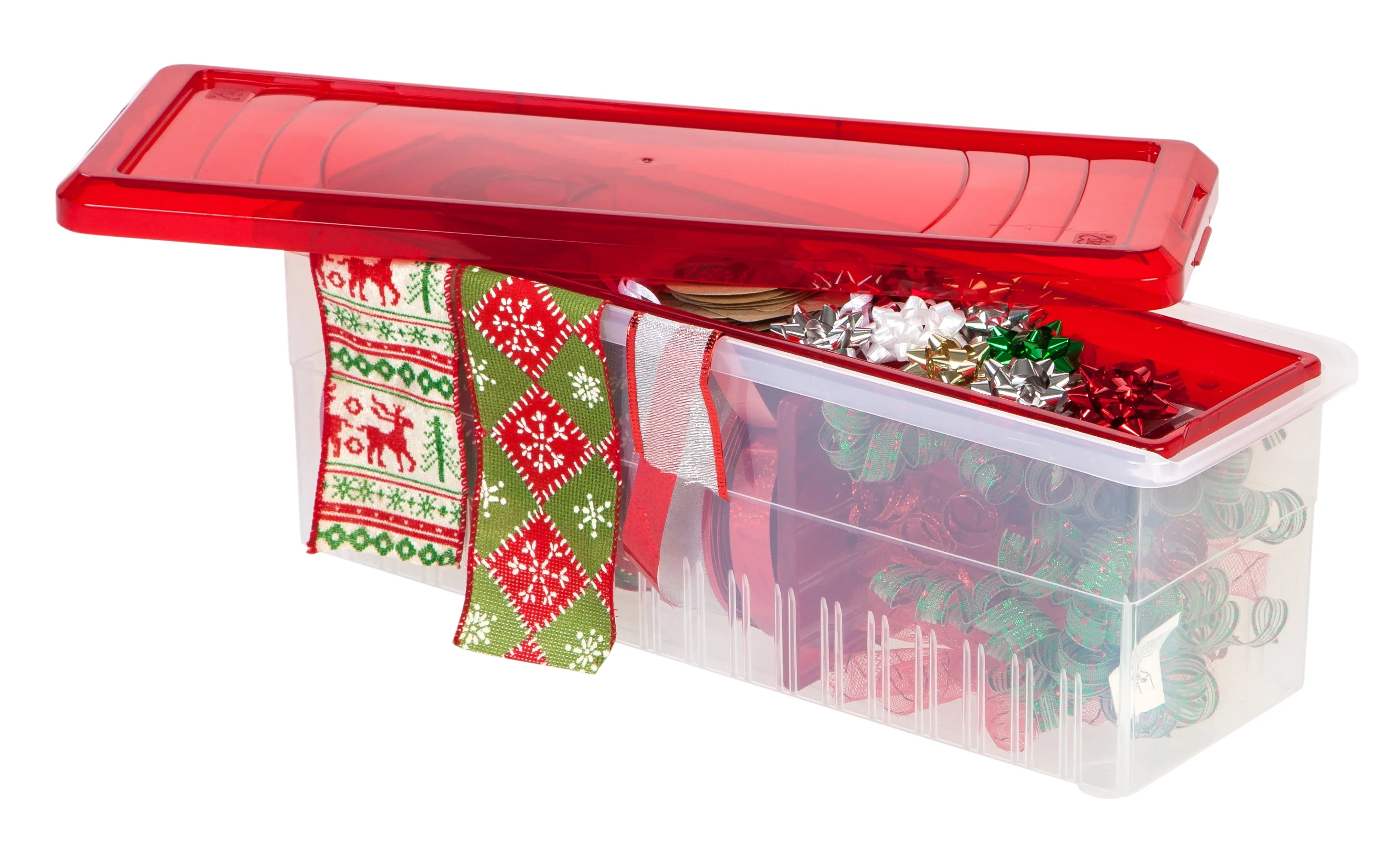 Ribbon Storage Box - 3 Pack - Red - Image 2