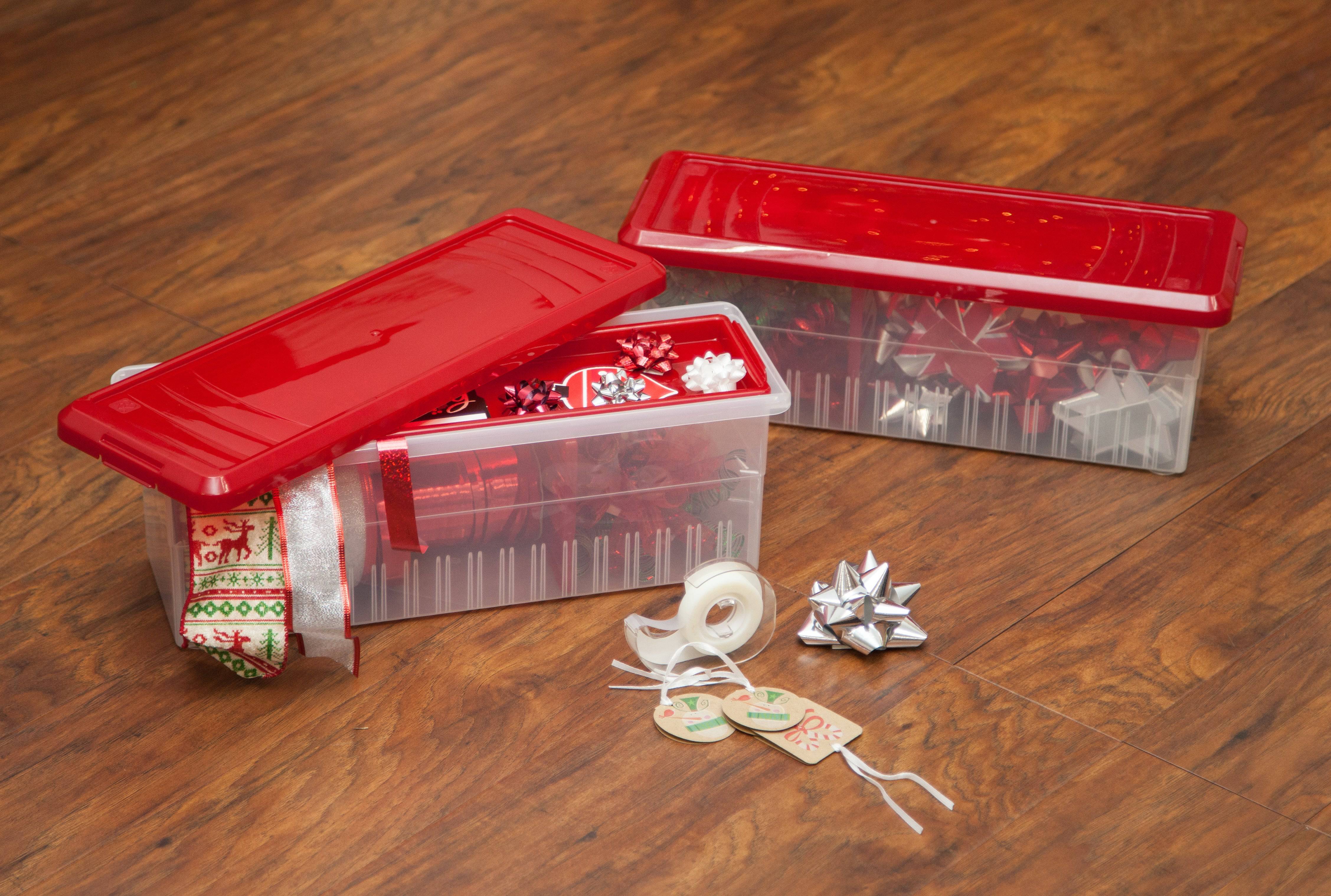 Ribbon Storage Box - 3 Pack - Red - Image 4