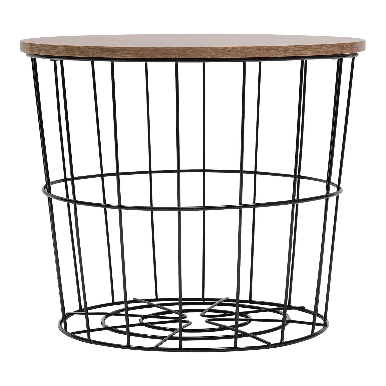Round Wire Basket with Wooden Lid 2 Pack - Image 10