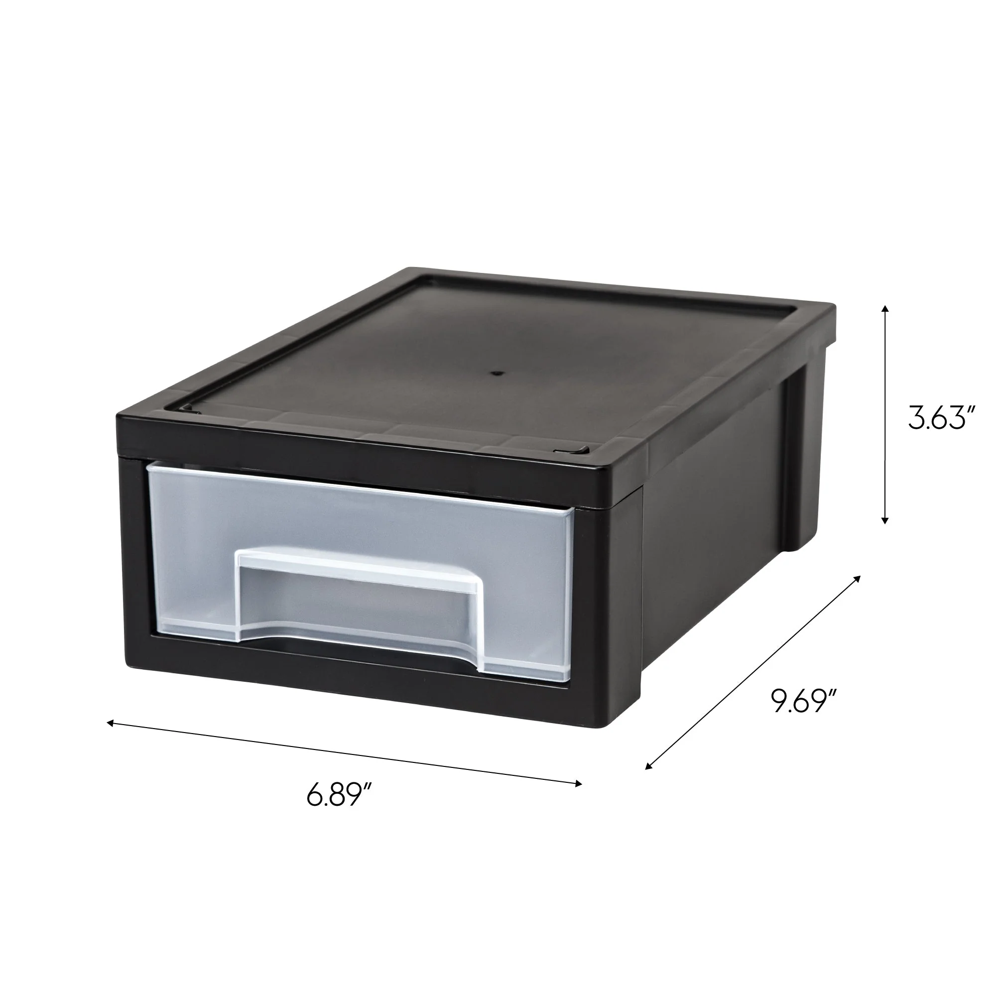 Small Desktop Stacking Drawer, 6 Pack, Black - Image 6