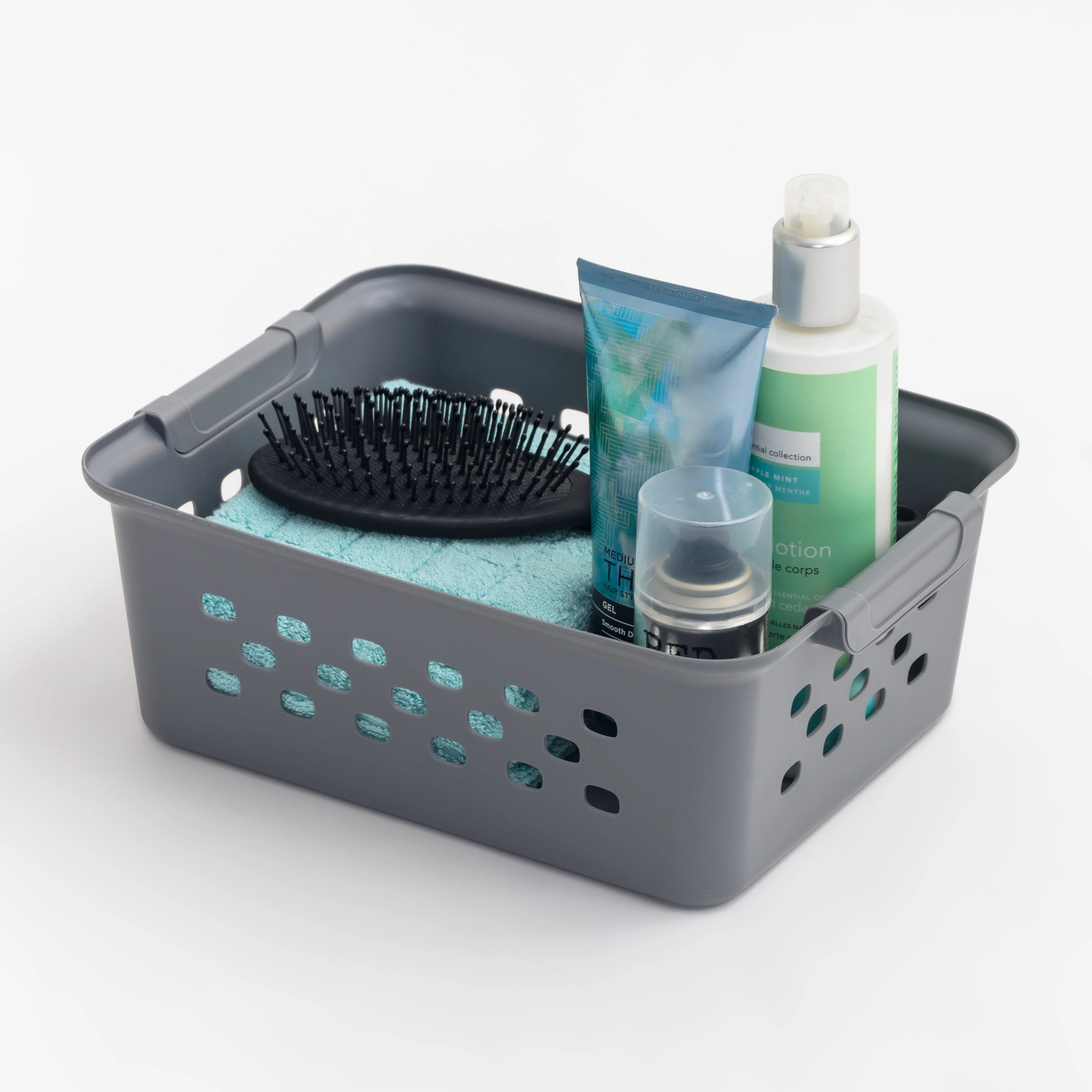Small Organizer Storage Basket, Gray, Pack of 10 - Image 2