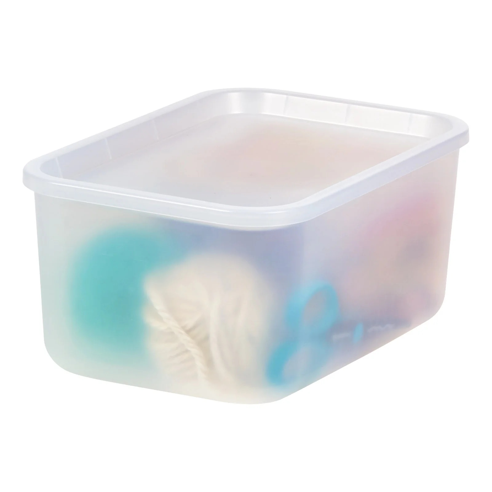 Small Plastic Modular Storage Basket with Lid 4 Pack - Image 5