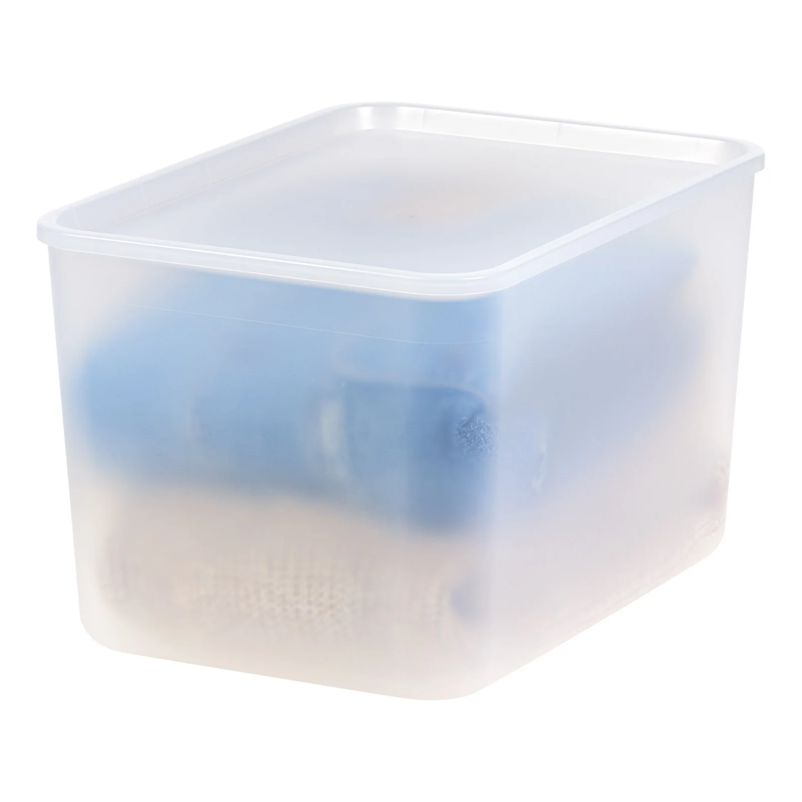 Small Plastic Modular Storage Basket with Lid 4 Pack - Image 7