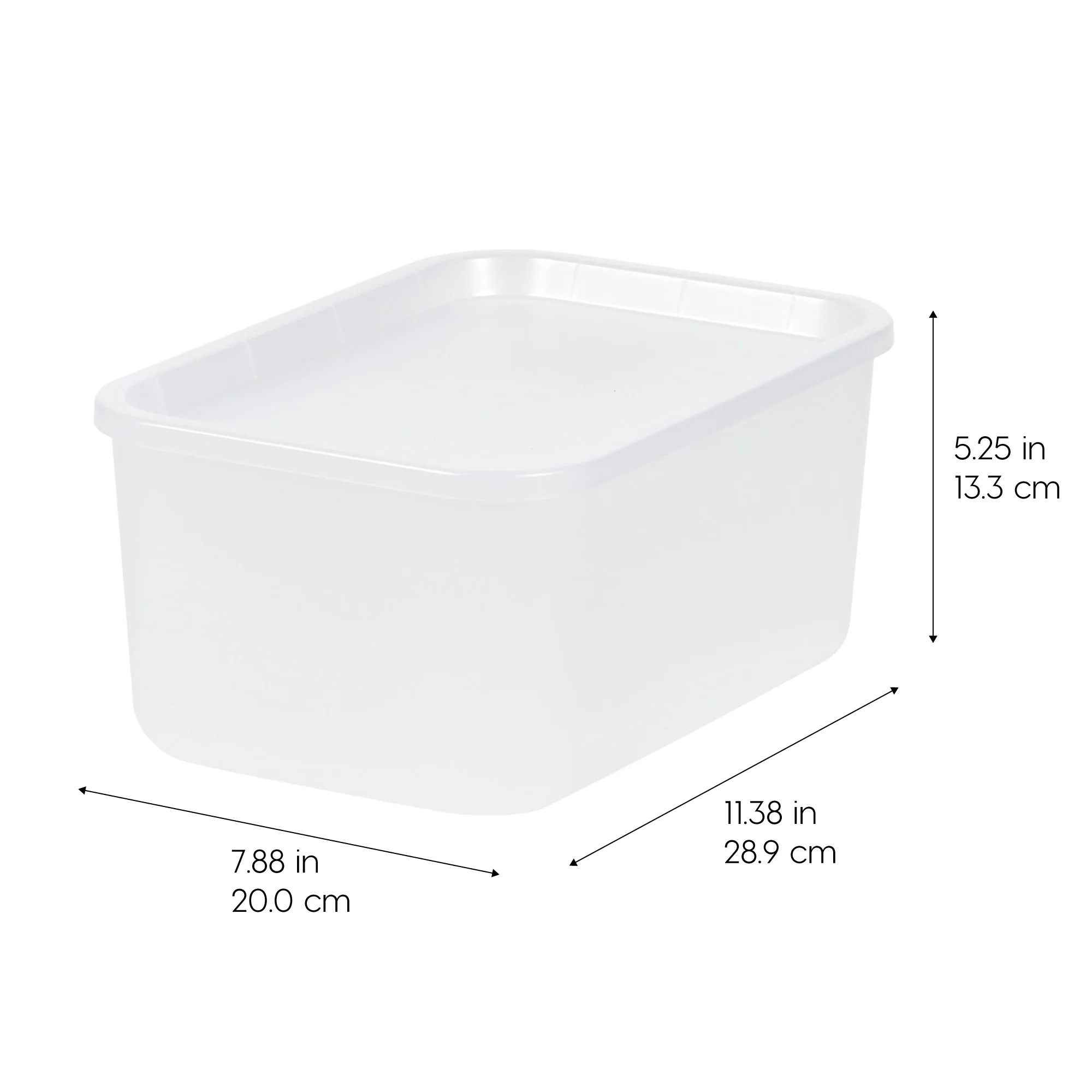 Small Plastic Modular Storage Basket with Lid 4 Pack - Image 9