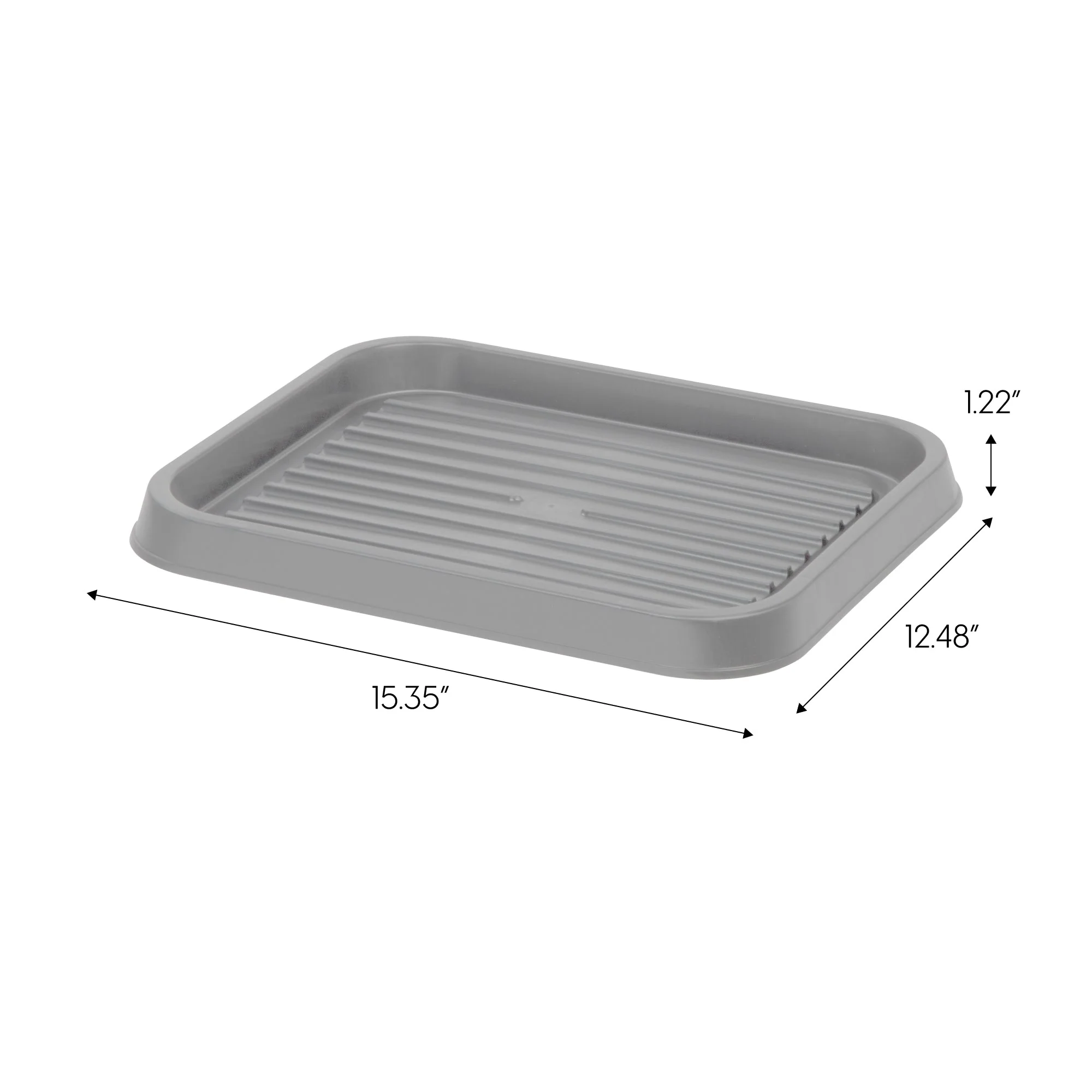 Small Shoe Tray, 3 Pack, Gray - Image 2