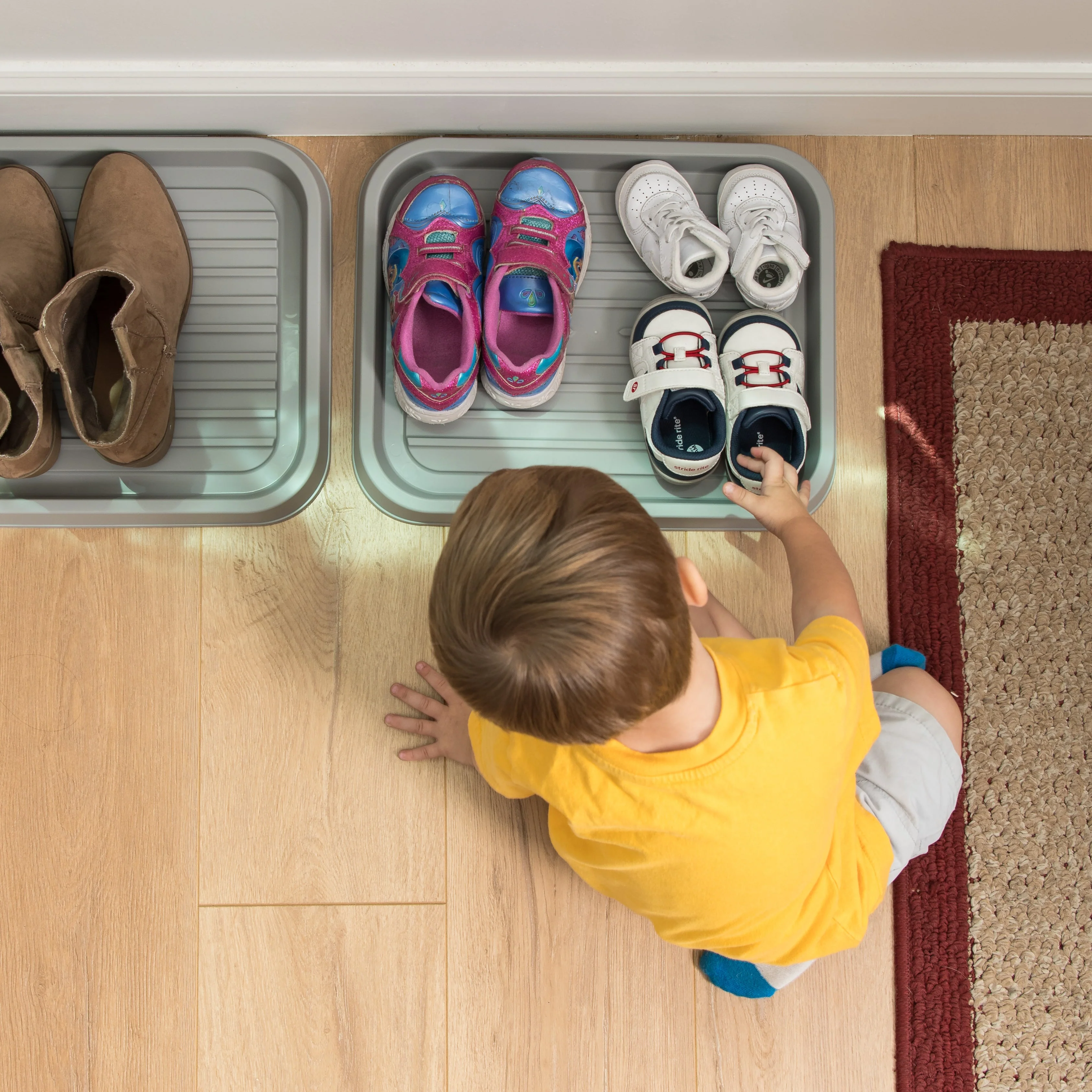 Small Shoe Tray, 3 Pack, Gray - Image 3