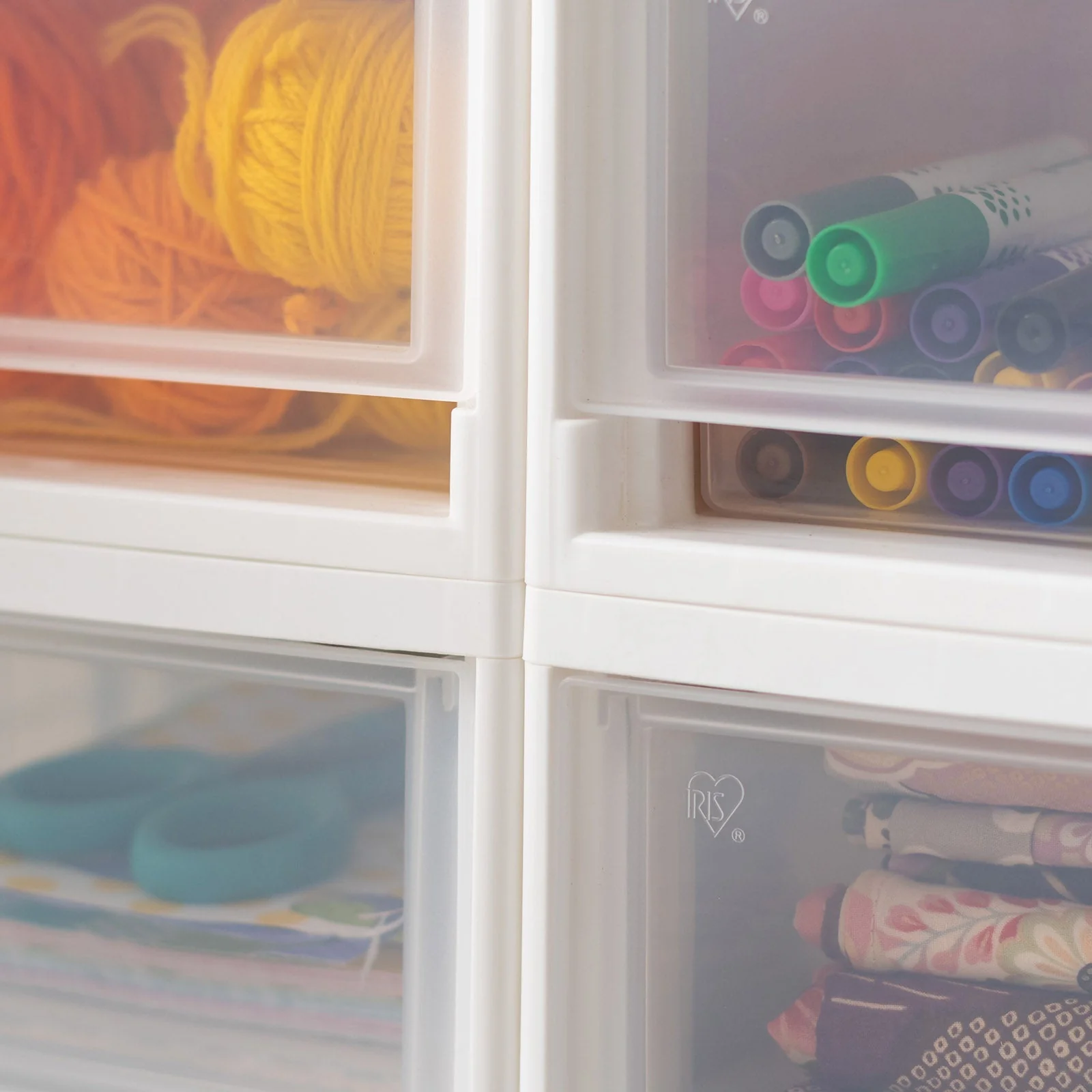 Small Stacking Drawer, 8 Pack, White - Image 4