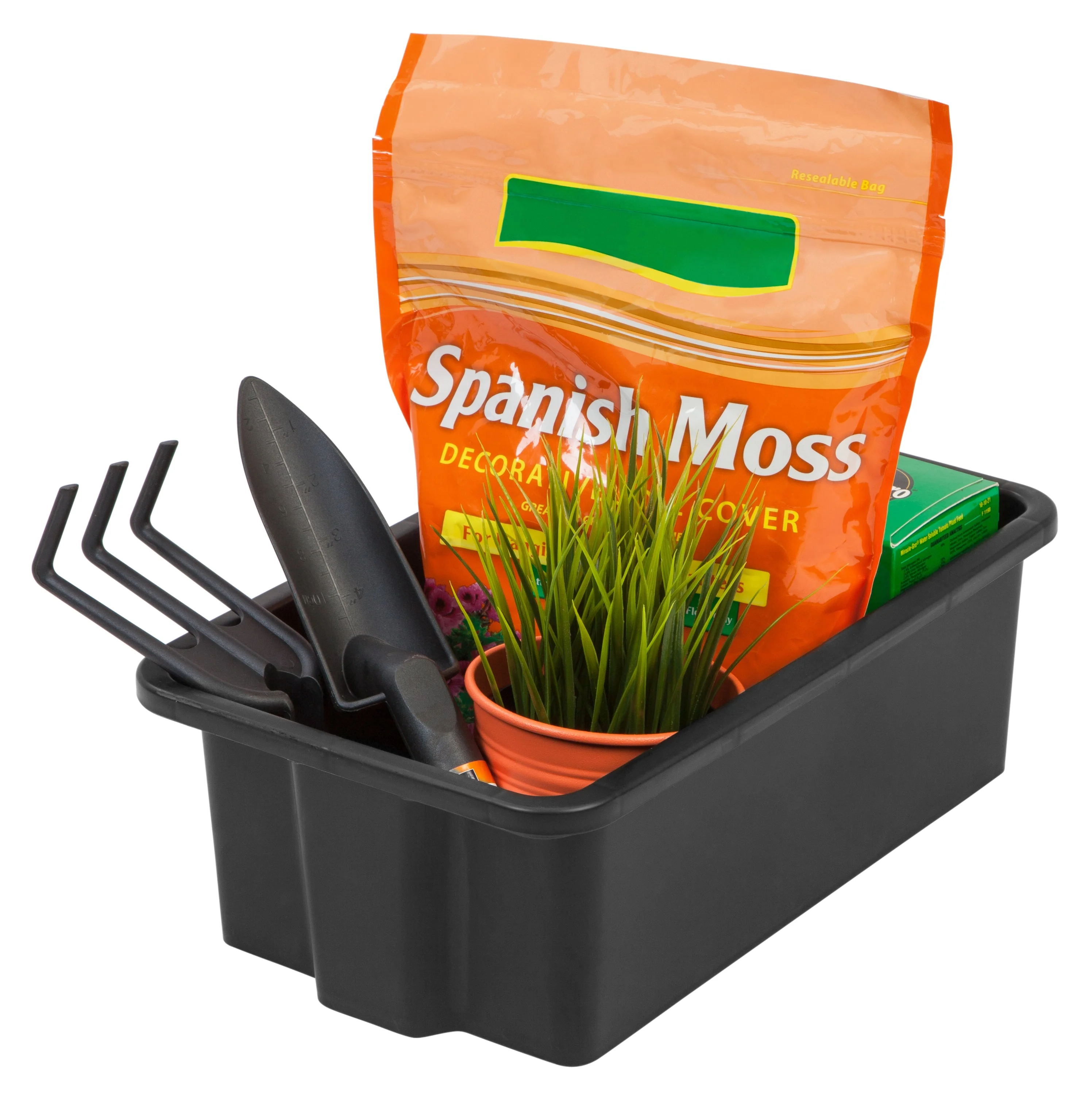 Small Stacking Storage Tray, 4 Pack, Black - Image 3