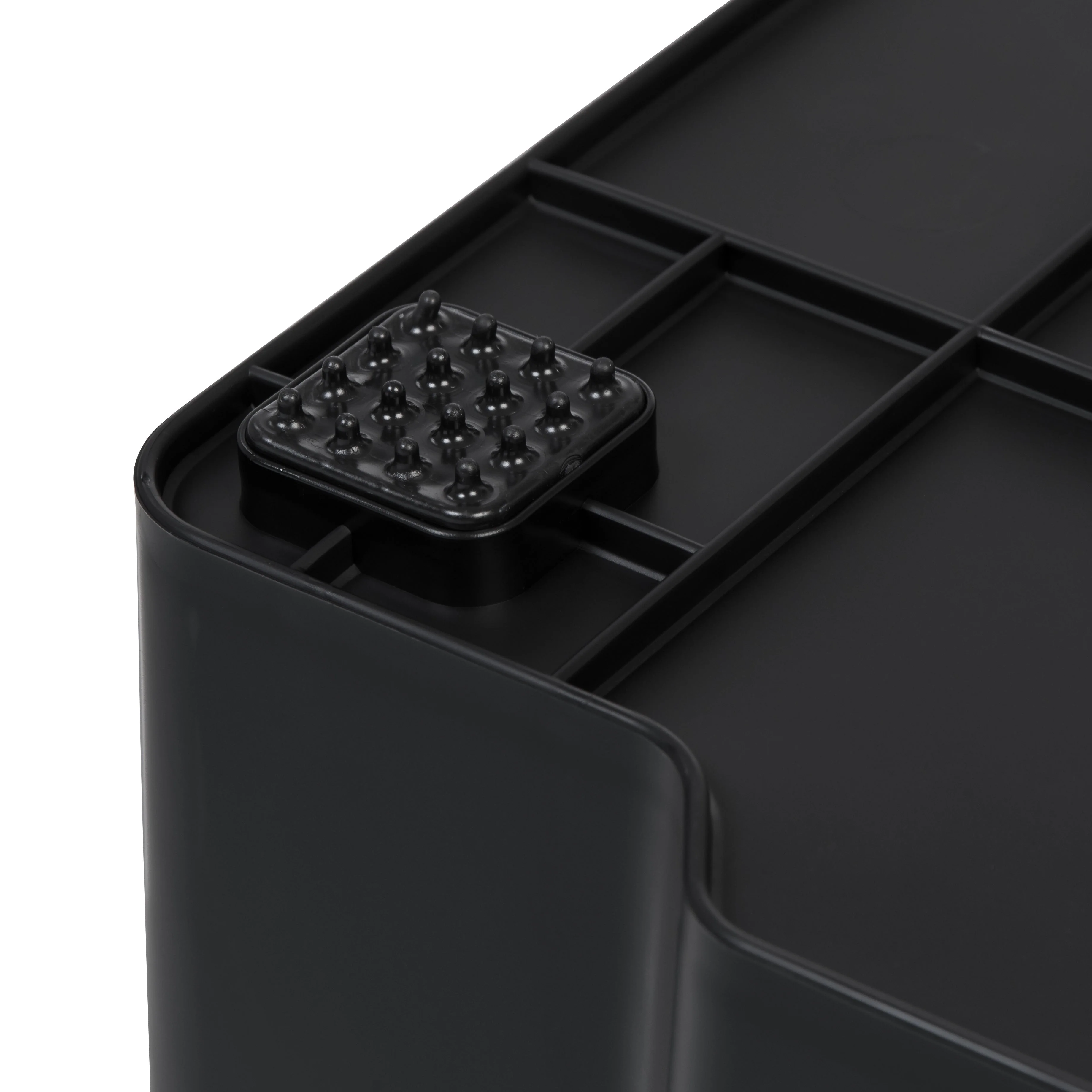 Small Stacking Storage Tray, 4 Pack, Black - Image 4
