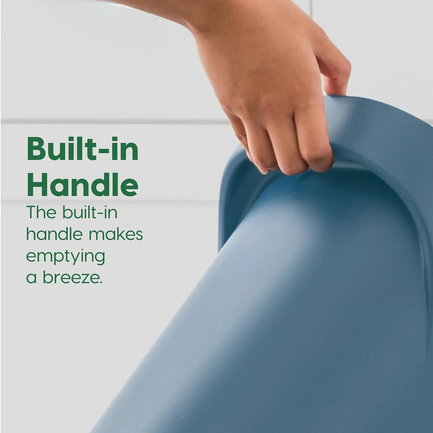 Small Trash Can Wastebasket with Handle, 6 Gallon / 24 Quart, 3-Pack - Eco Friendly - Image 4
