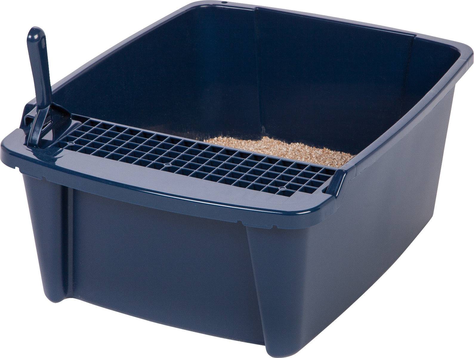 Split-Lid Hooded Litter Box with Scoop - Image 10