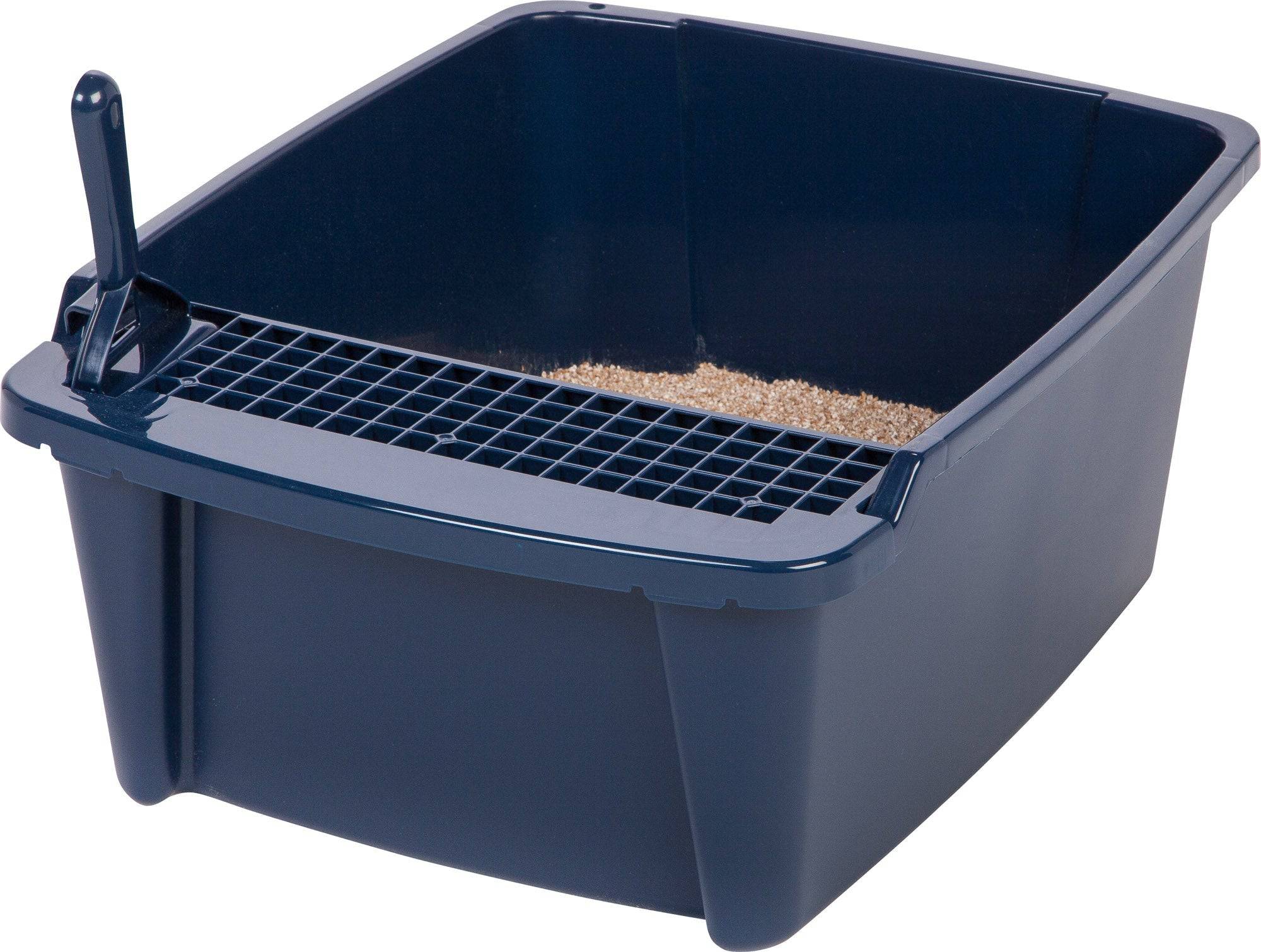 Split-Lid Hooded Litter Box with Scoop - Image 6