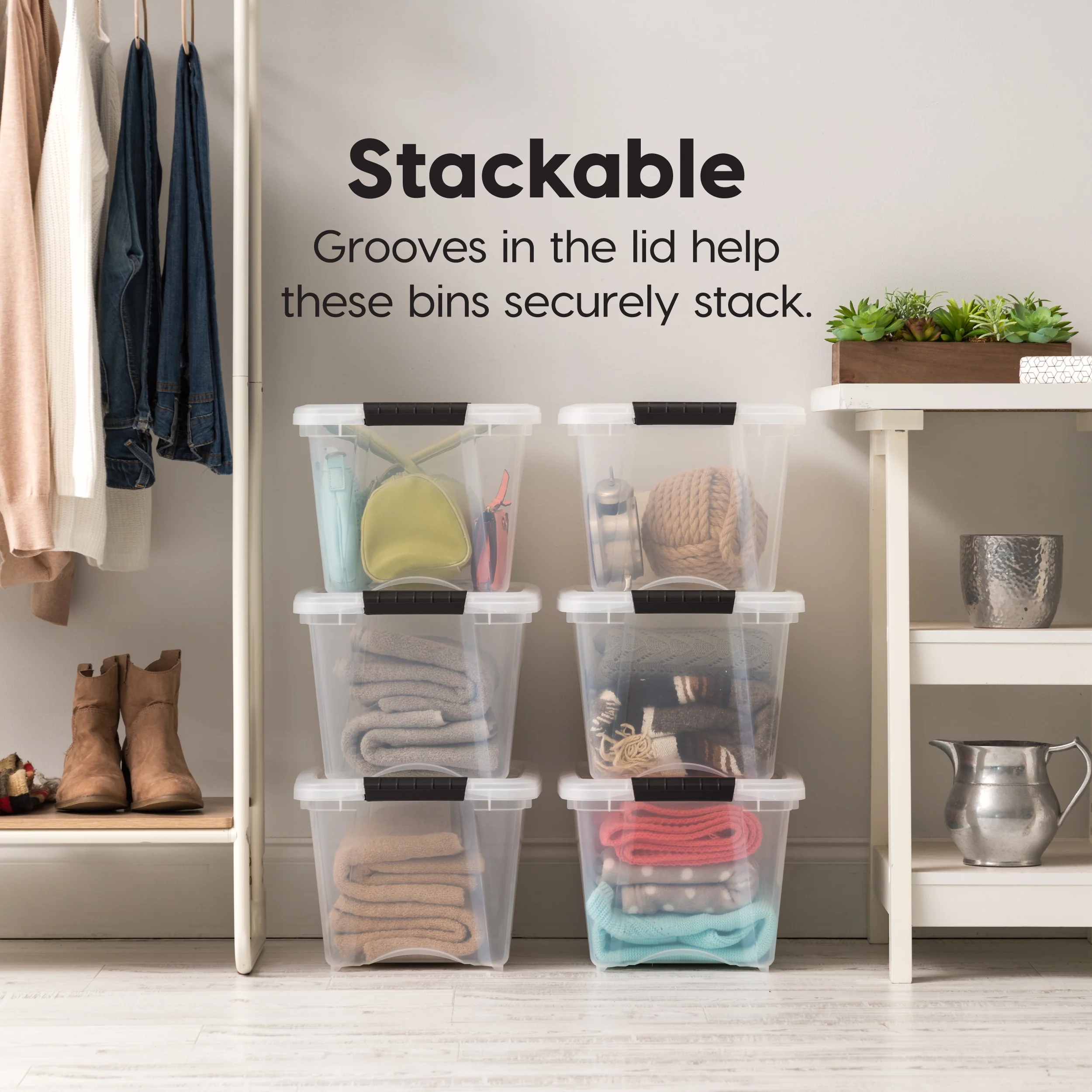 Stack & Pull® Storage Box - 19 QT 4 Pack - Image 7