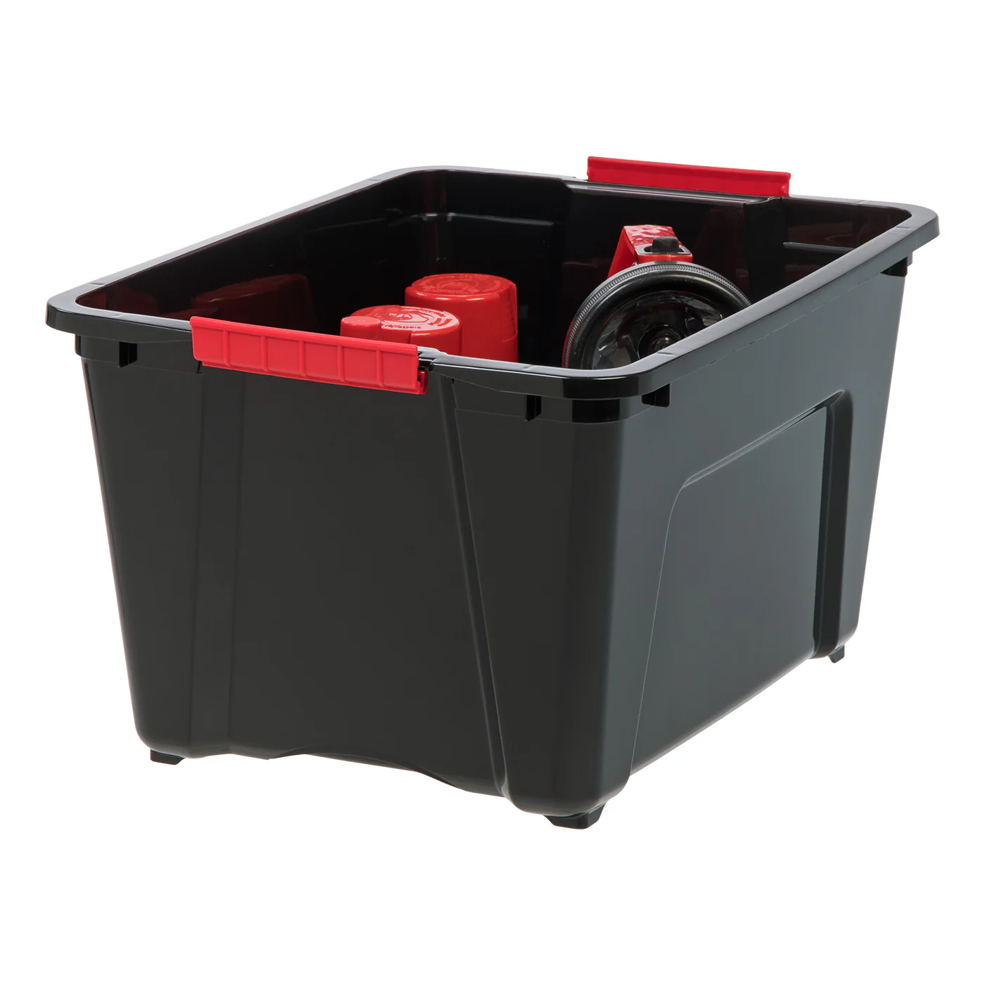 Stack & Pull® Storage Box - 32 QT, 6 Pack, Black - Image 6