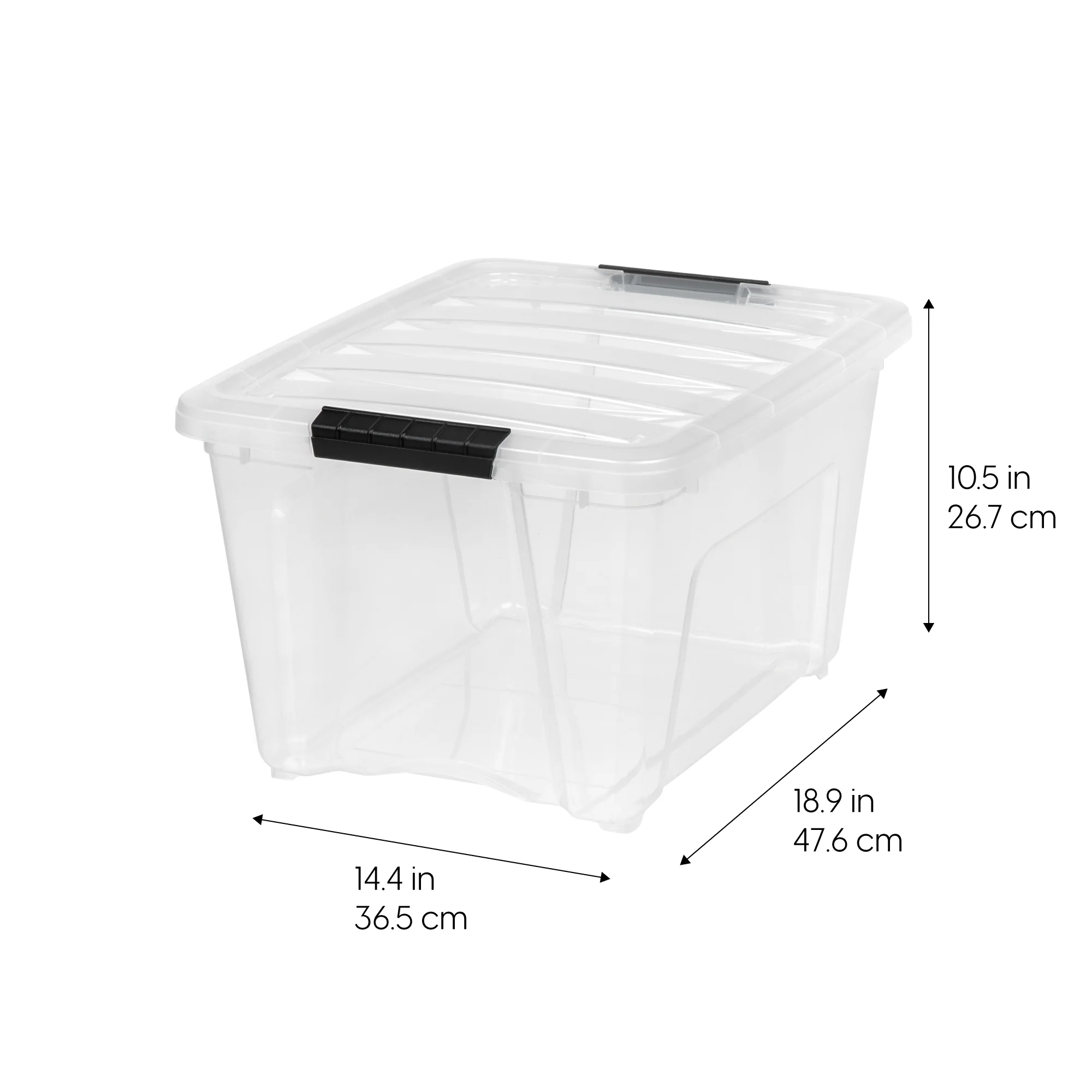 Stack & Pull® Storage Box - 32 QT Clear 4 Pack - Image 2