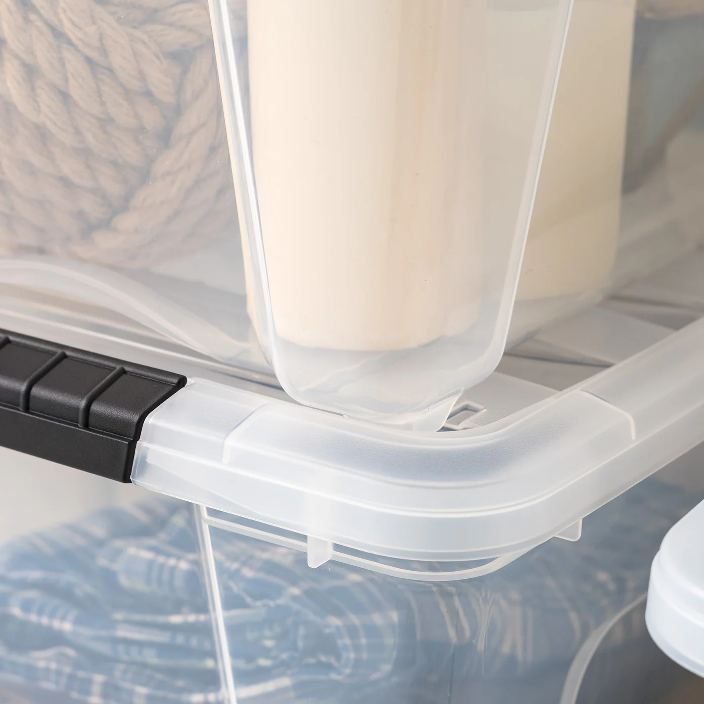 Stack & Pull® Storage Box - 32 QT Clear 4 Pack - Image 8