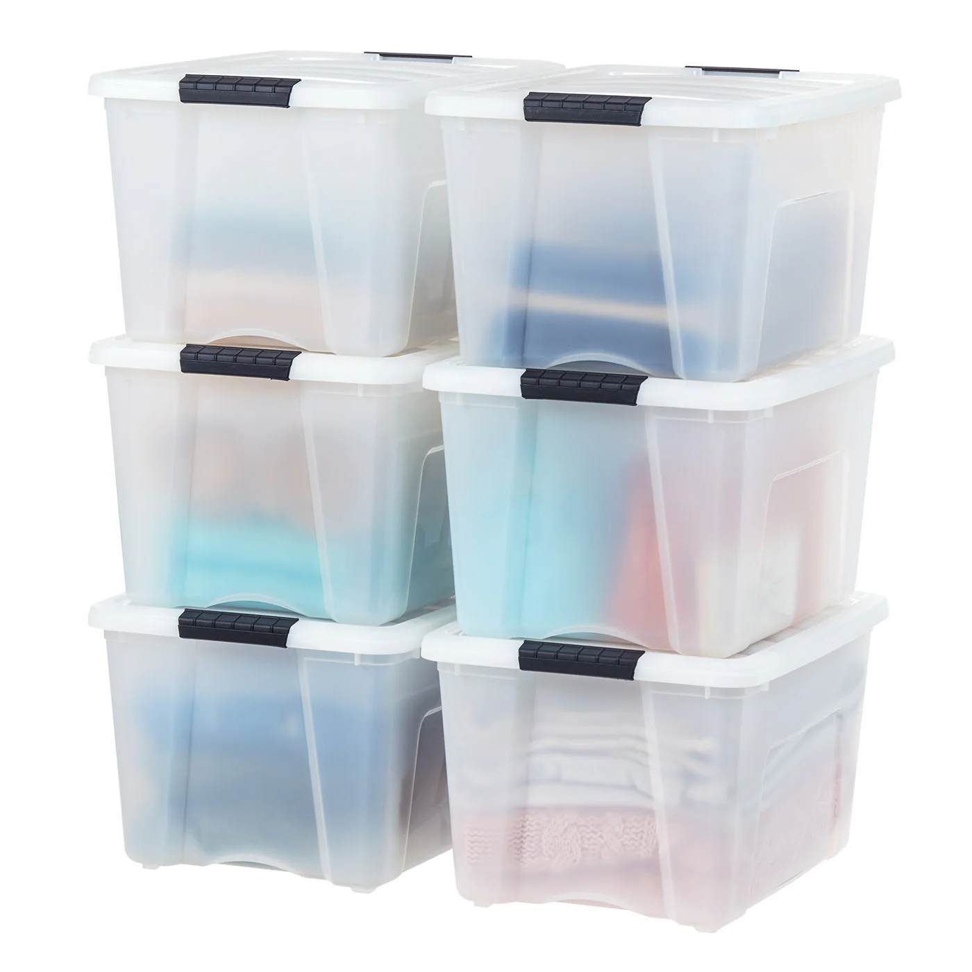 Stack & Pull® Storage Box - 40 QT 6 Pack