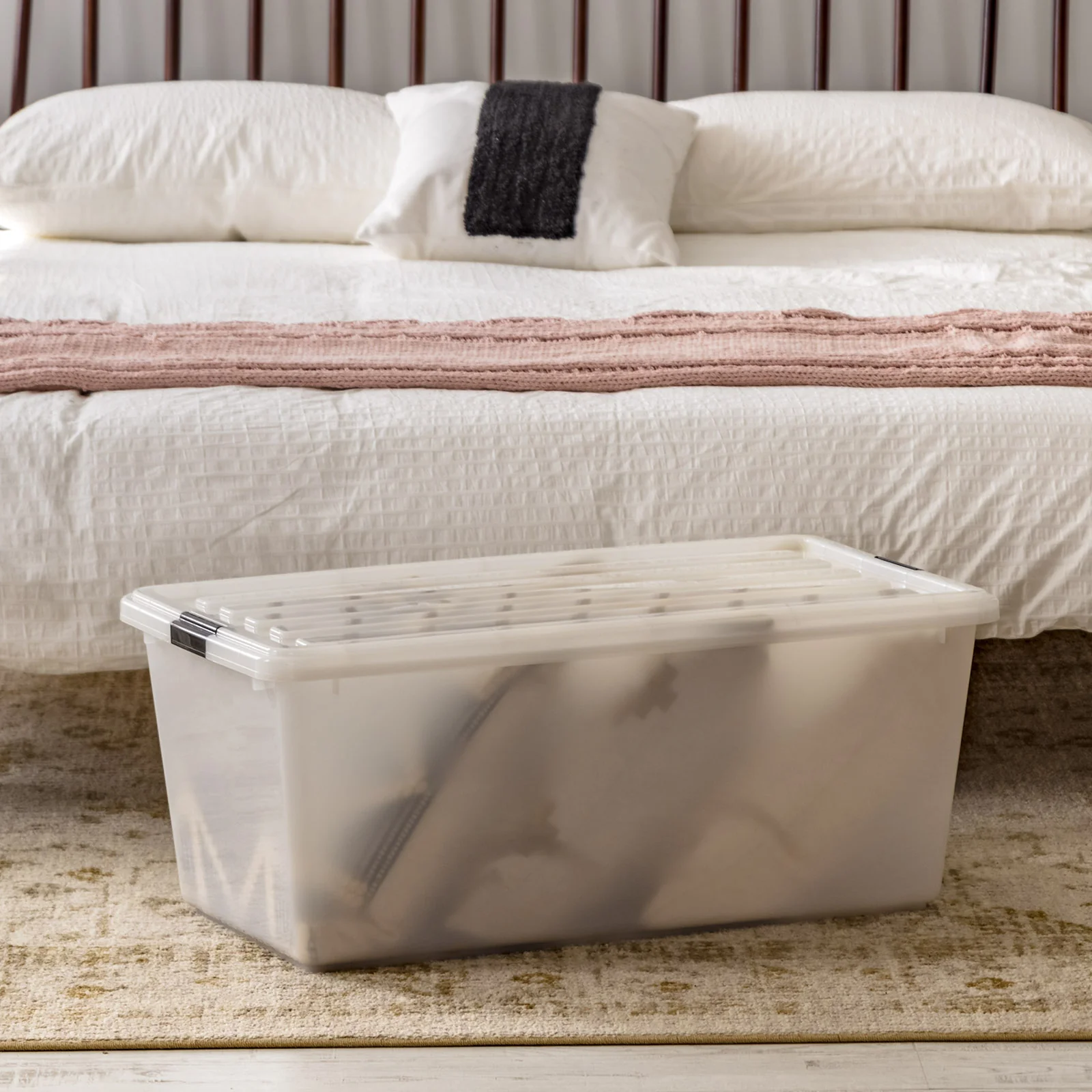 Stackable Buckle Down Storage Box - 91 QT 4 Pack - Image 4