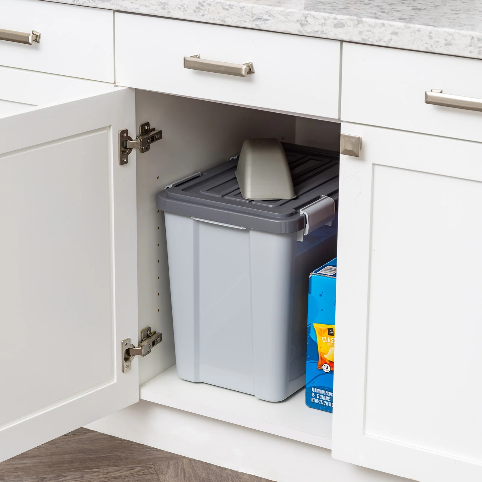 Stackable Dog Food Storage Container with 2 Cup Scoop, Fits up to 30 lbs - Image 3