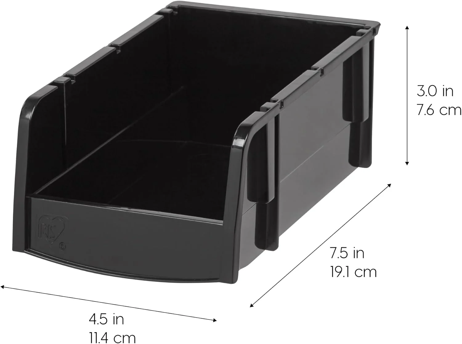 Stackable Open Front Shelf Bin Storage Organizer - Image 11