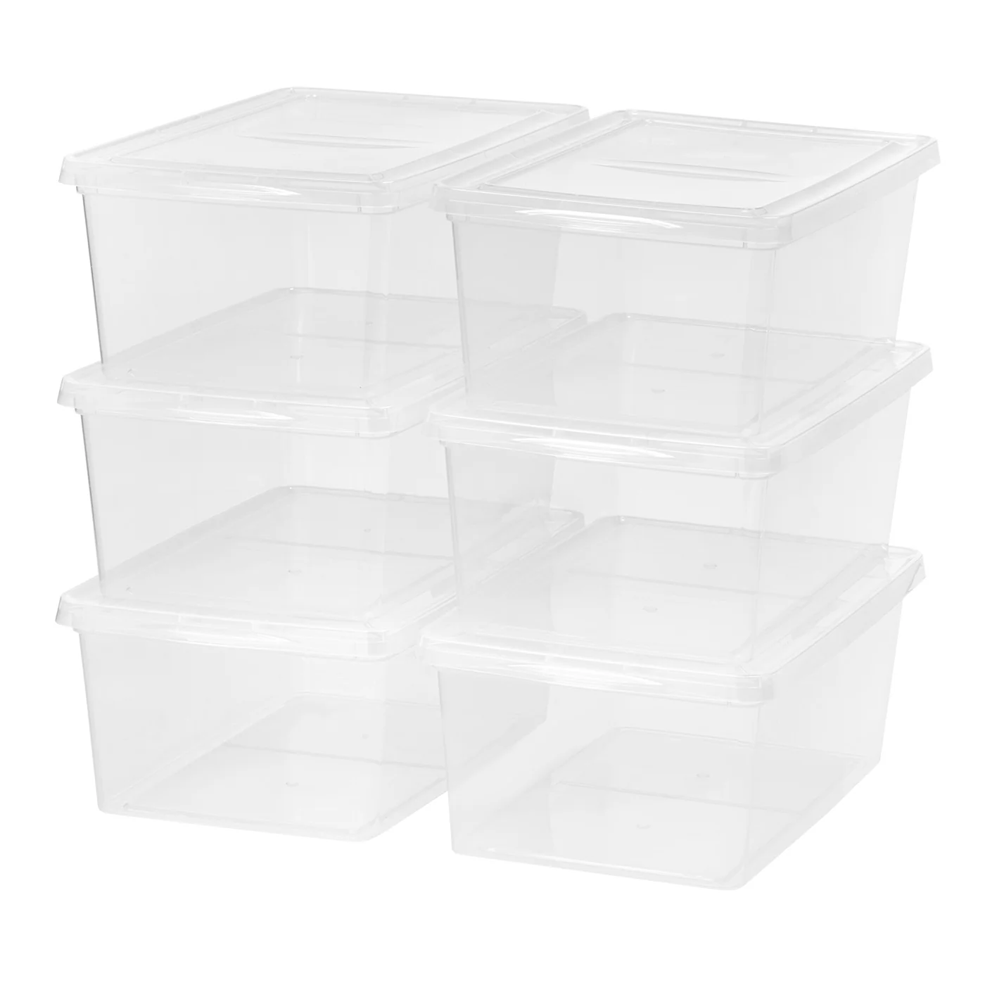 Stackable Plastic Closet Storage Box, Clear - Image 10