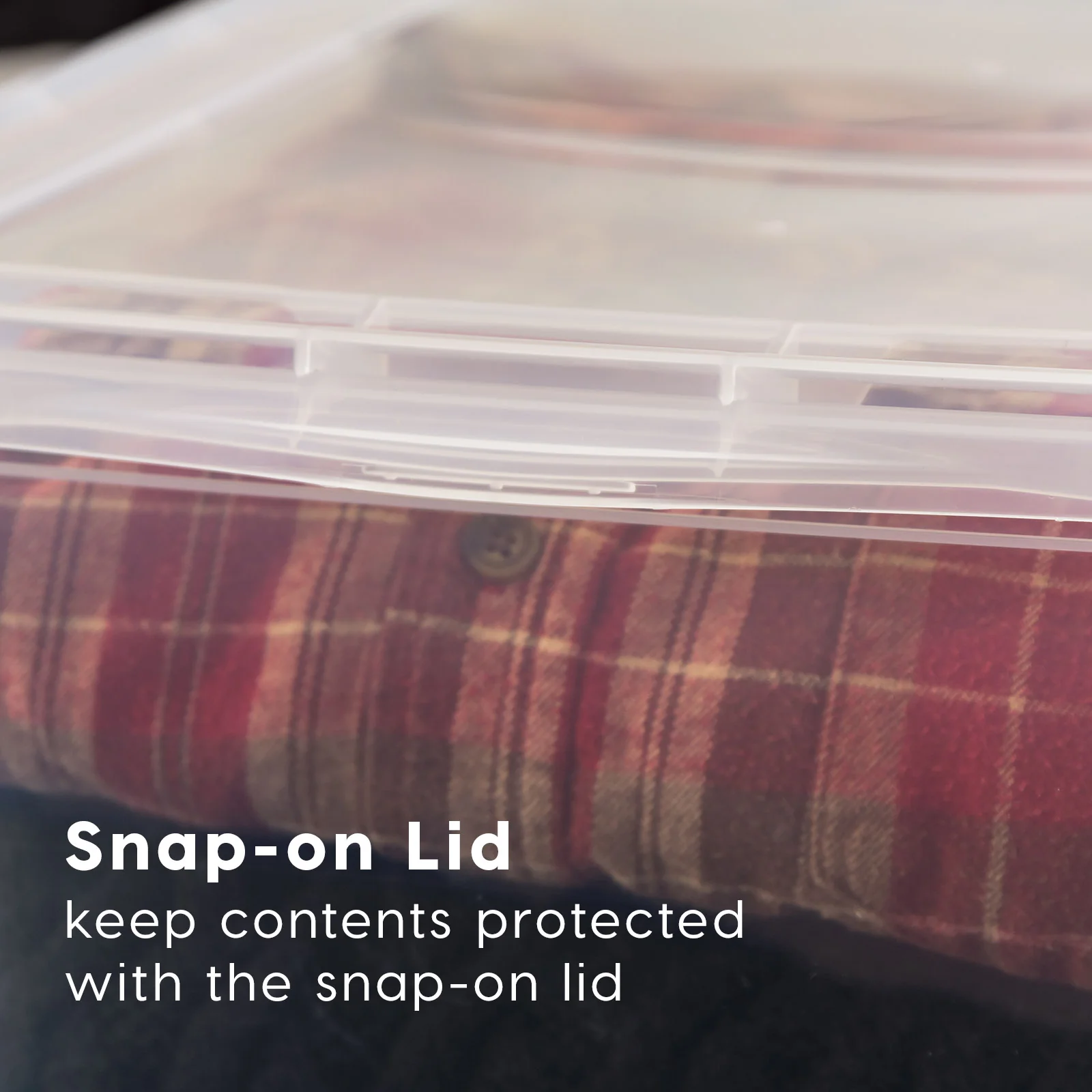Stackable Plastic Closet Storage Box, Clear - Image 15