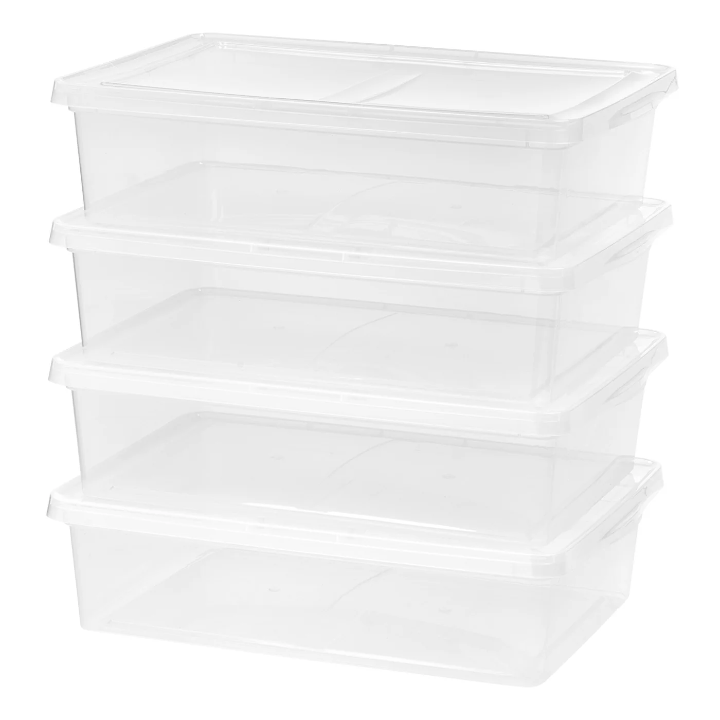Stackable Plastic Closet Storage Box, Clear - Image 19