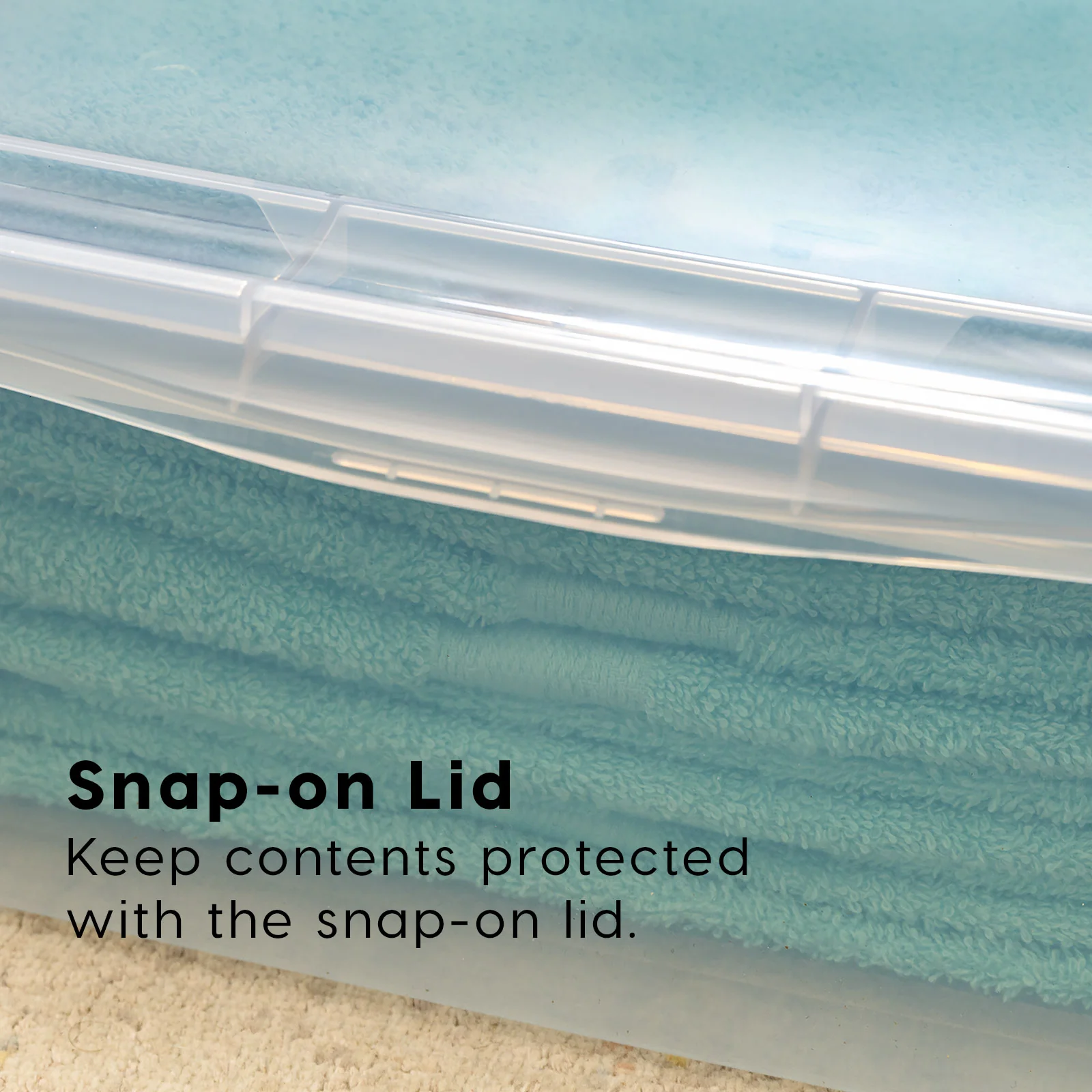 Stackable Plastic Closet Storage Box, Clear - Image 24