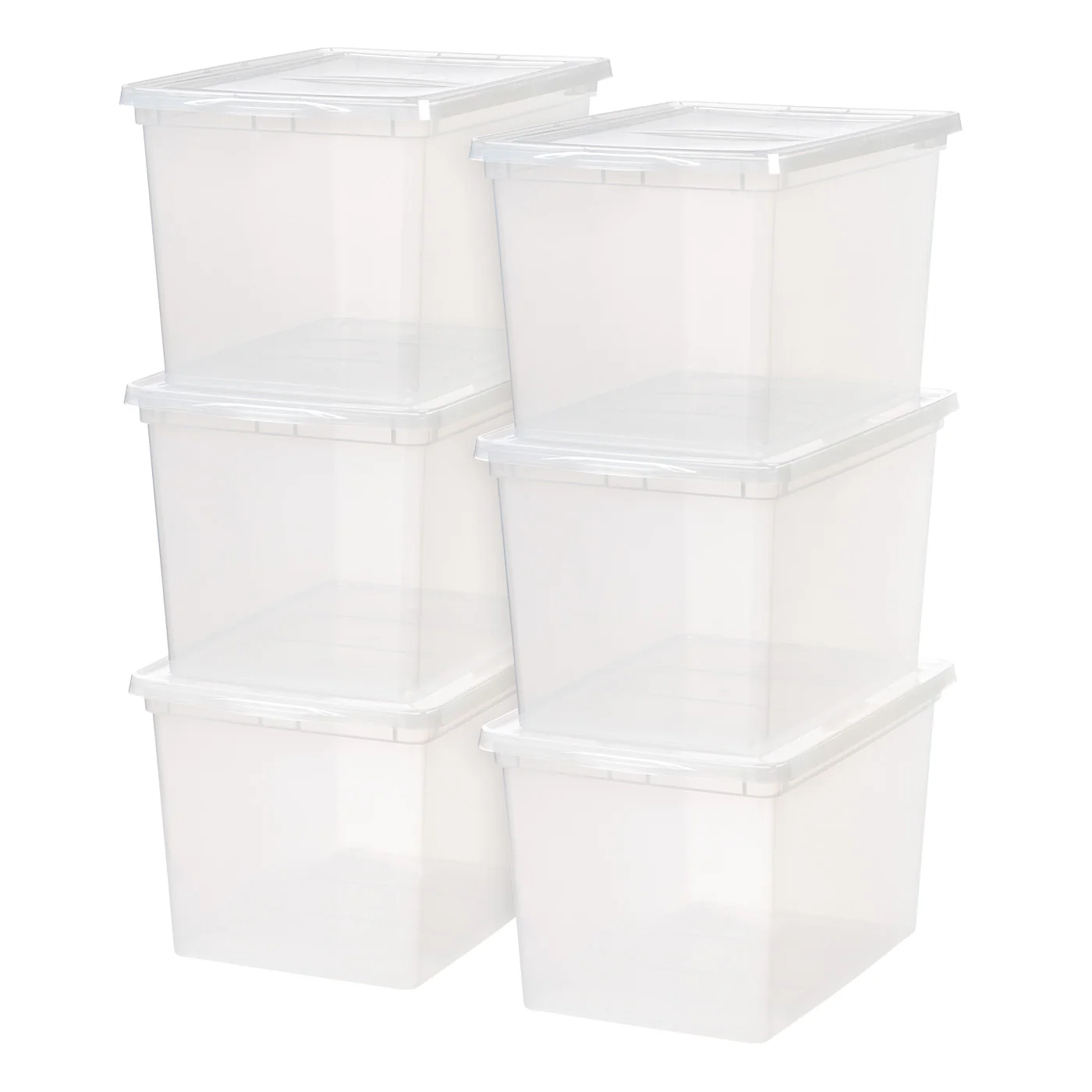 Stackable Plastic Closet Storage Box, Clear - Image 28