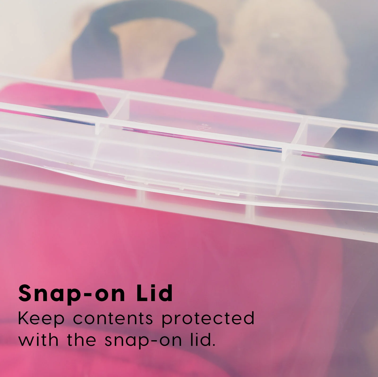 Stackable Plastic Closet Storage Box, Clear - Image 33