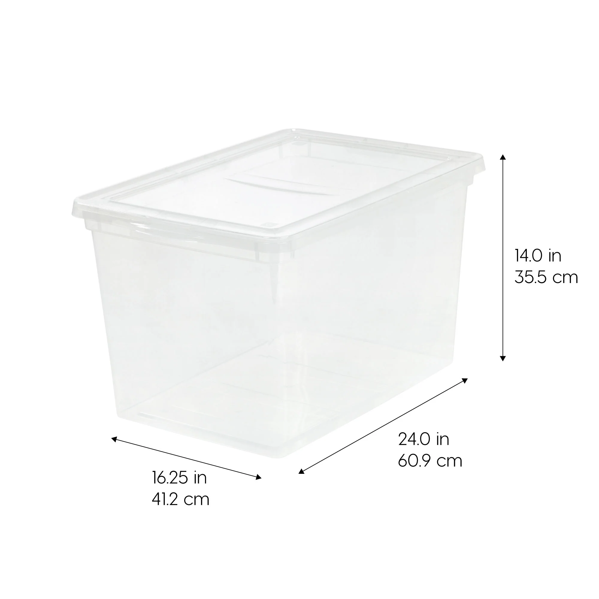 Stackable Plastic Closet Storage Box, Clear - Image 36