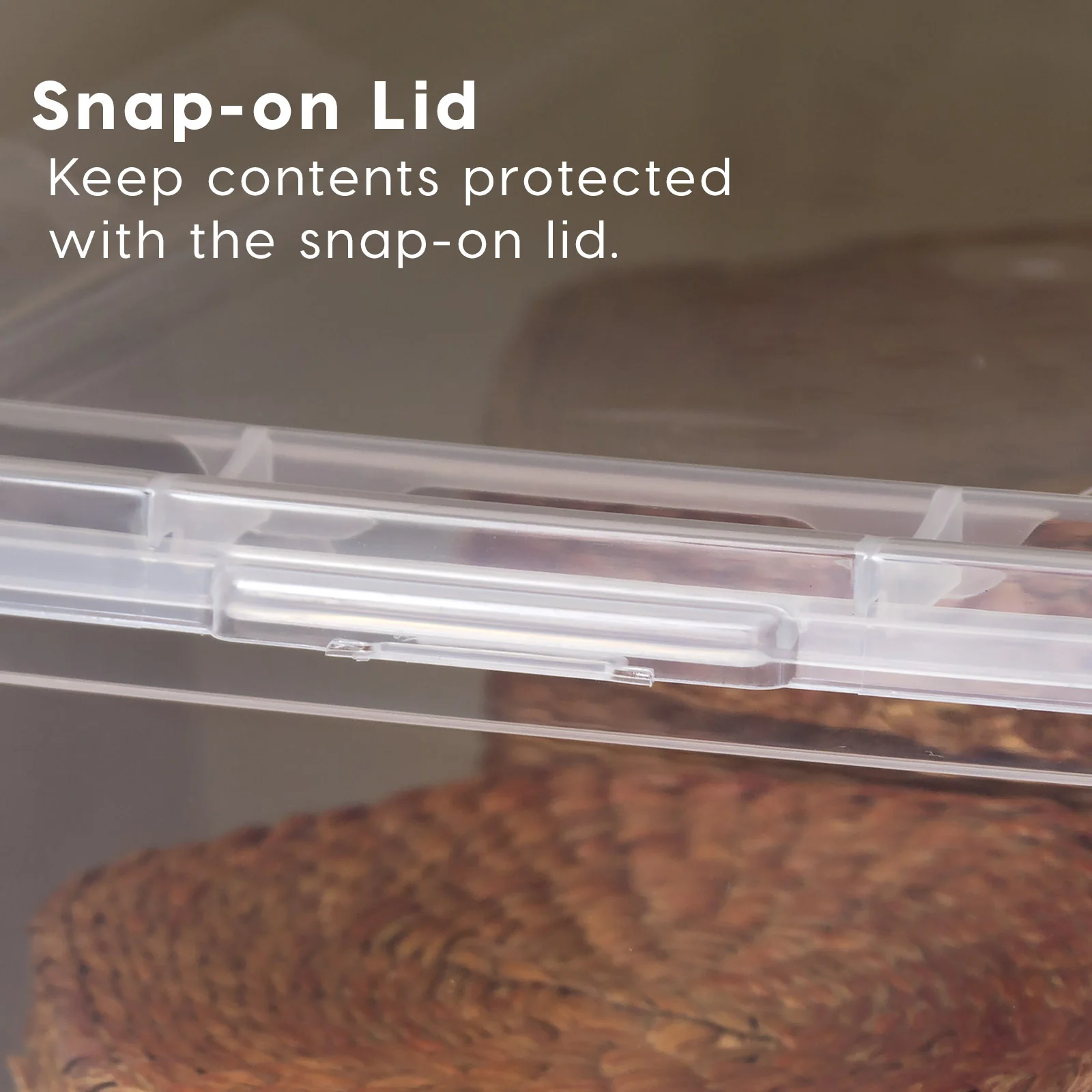 Stackable Plastic Closet Storage Box, Clear - Image 6