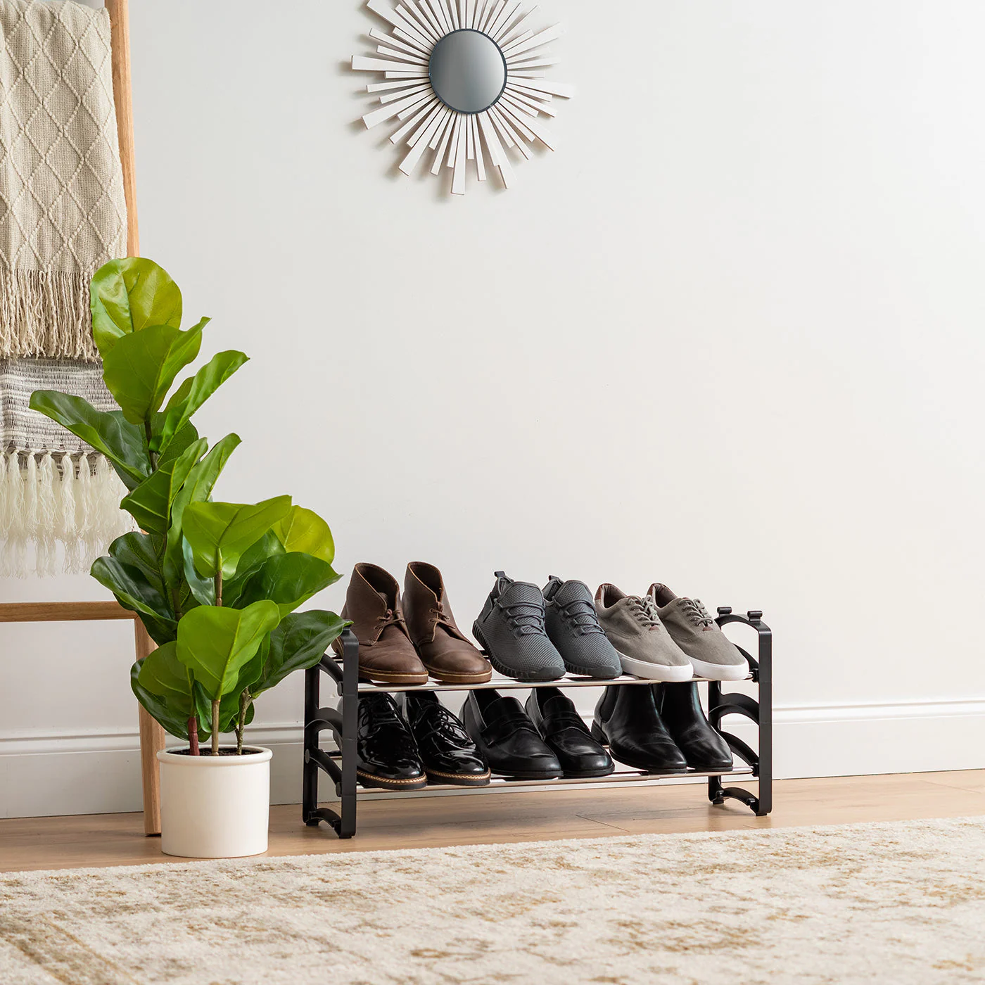 Stackable Shoe Rack - 2 Tier - Image 17
