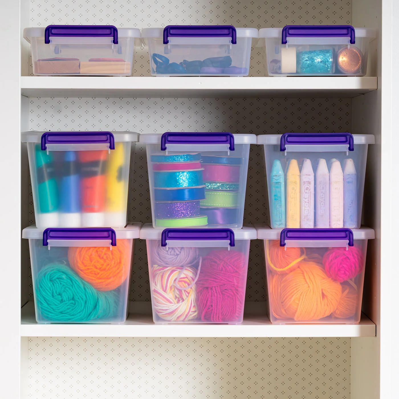 Stackable Storage Bin with Secure Bucked-up Lid 5.4Qt 6 Pack - Image 6