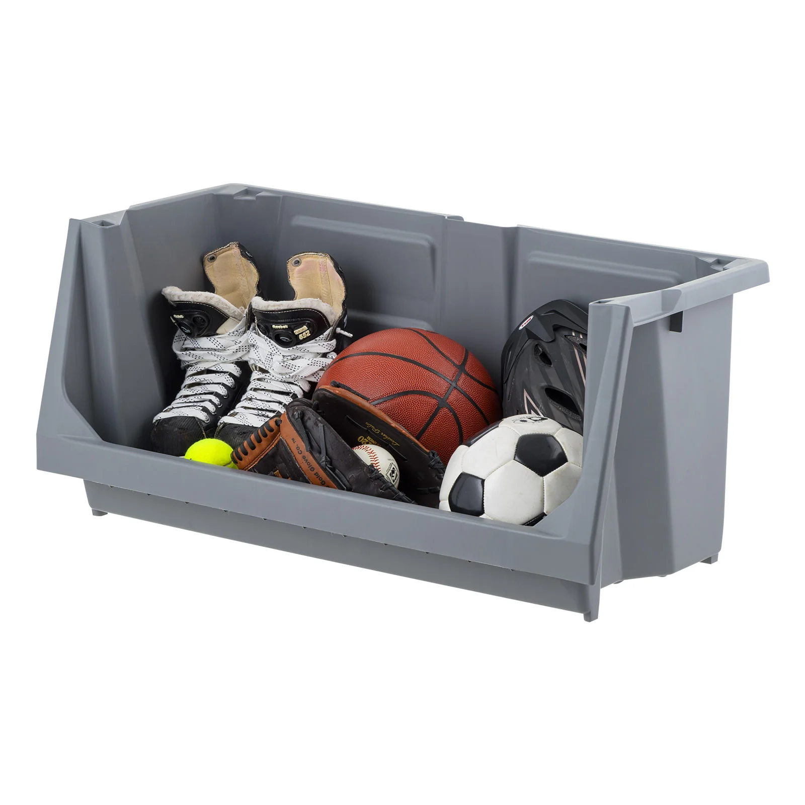 Stackable Storage Bins Open Front, Large, Heavy Duty Garage Organization 1 Pack